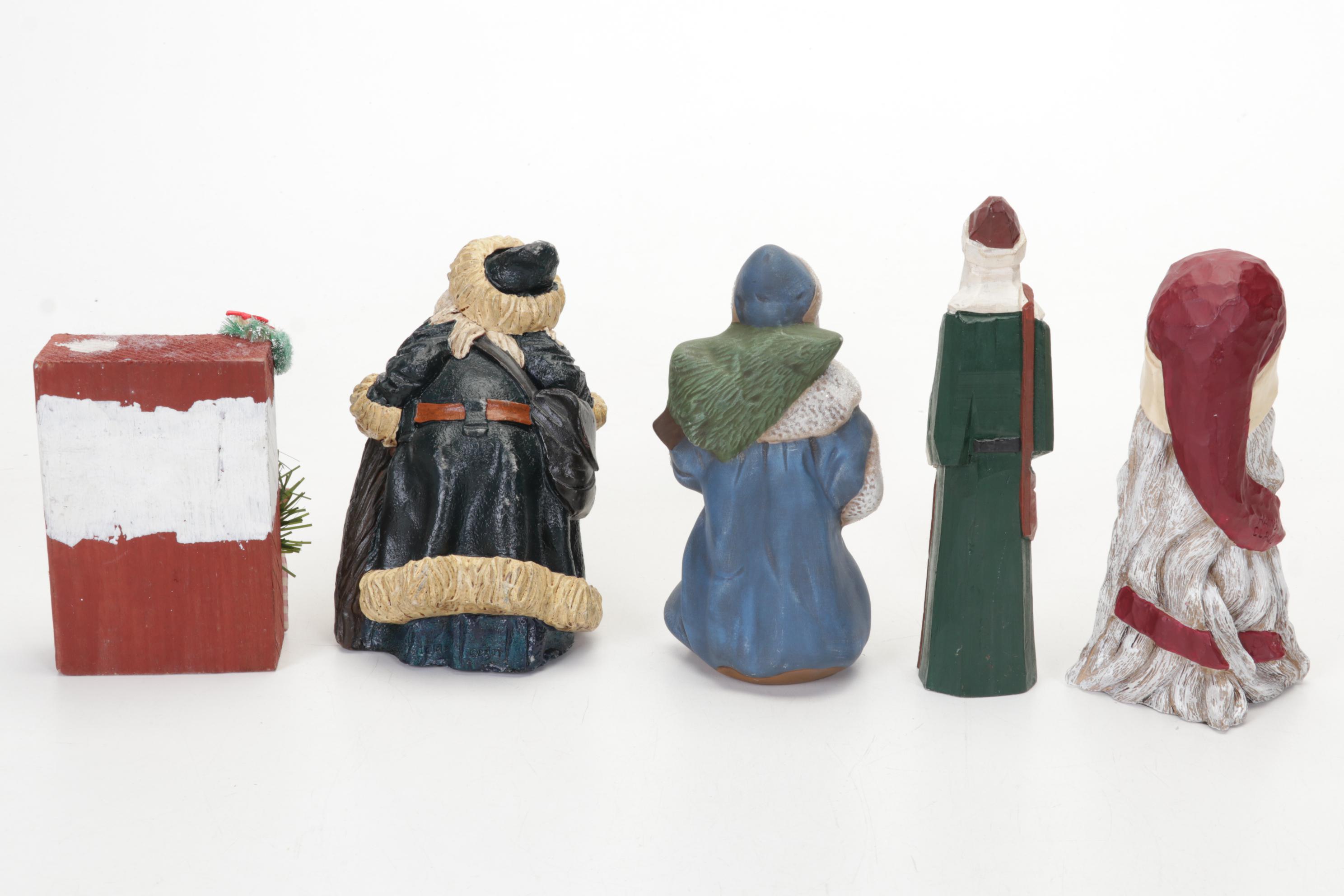 Mickey Mouse Santa Figurine, Longaberger Ceramic Cookie Plate and More