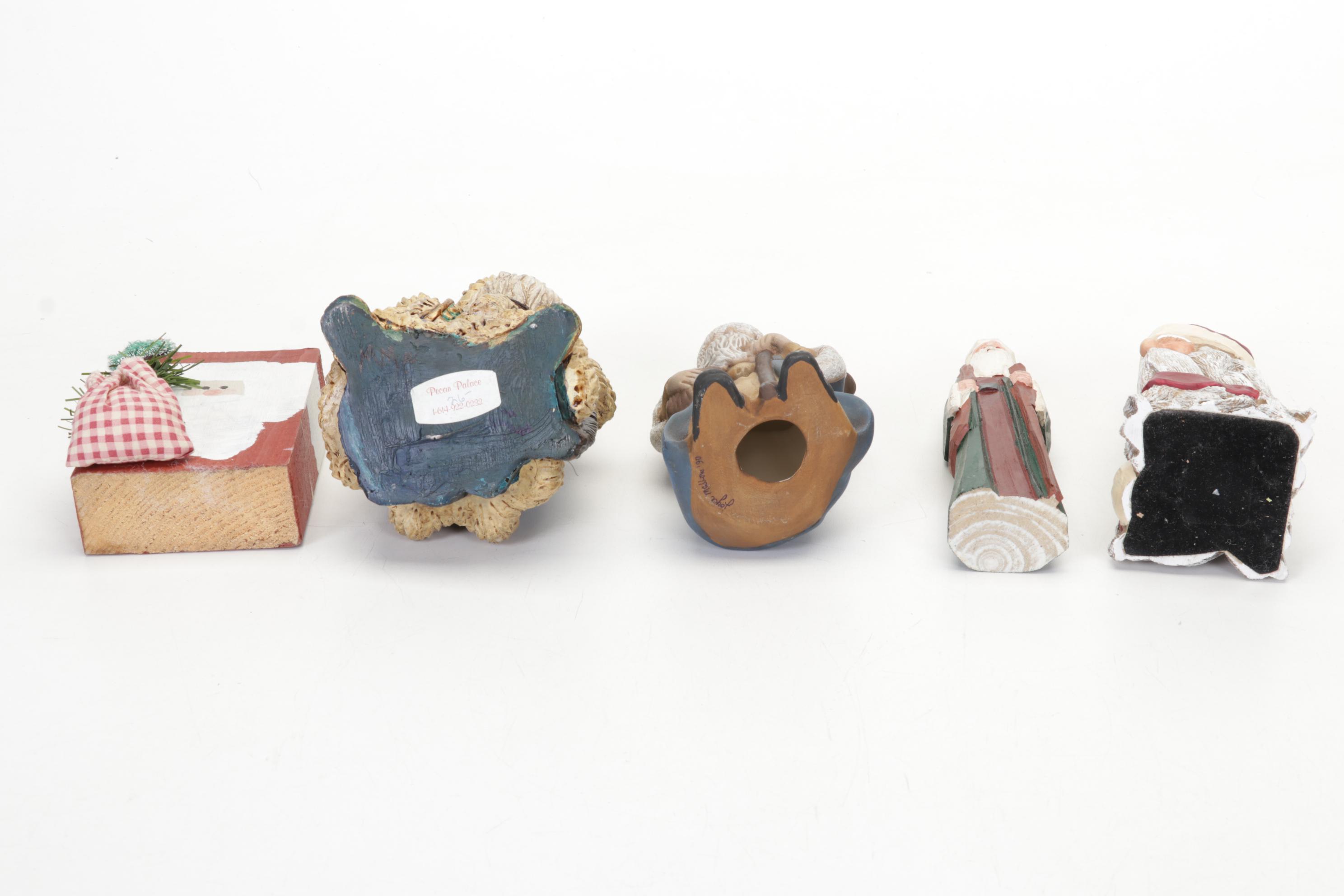 Mickey Mouse Santa Figurine, Longaberger Ceramic Cookie Plate and More