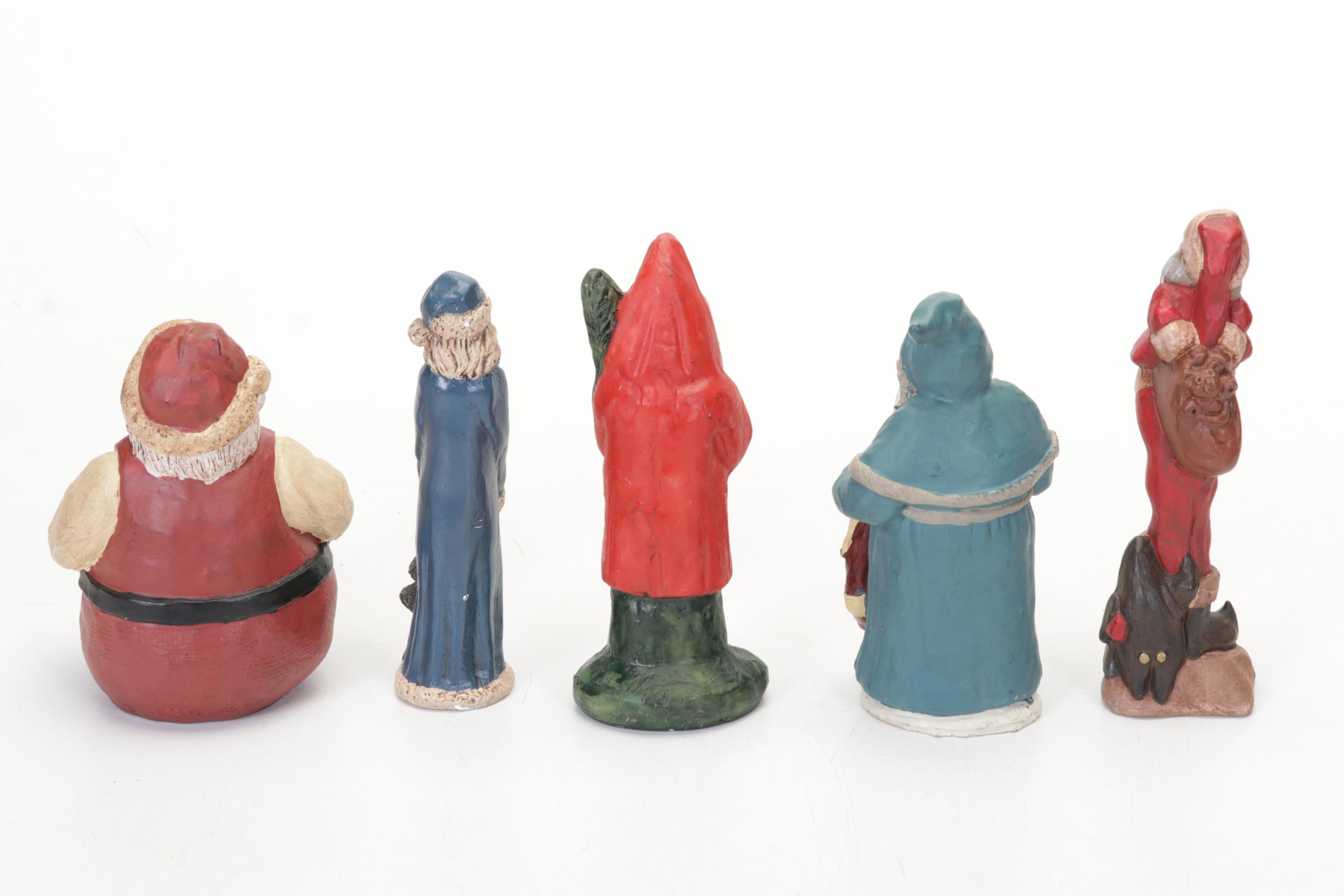 Mickey Mouse Santa Figurine, Longaberger Ceramic Cookie Plate and More