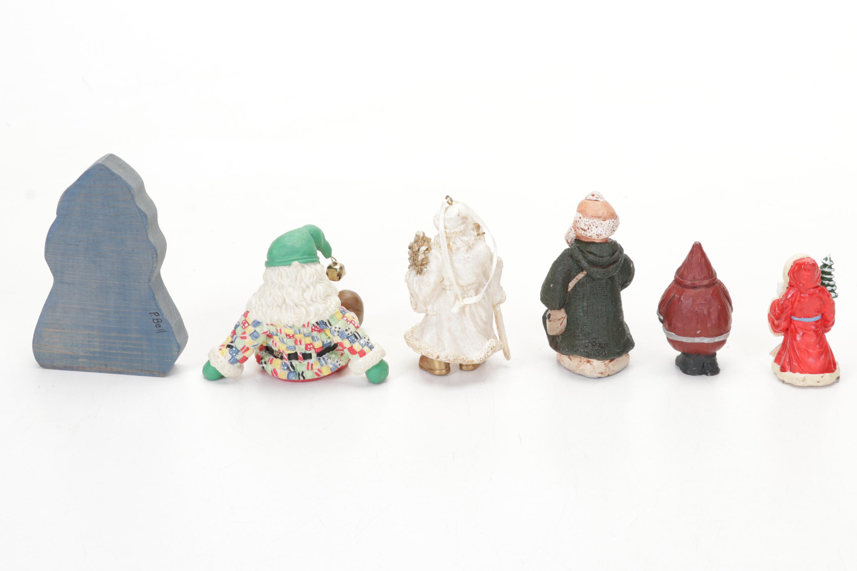 Mickey Mouse Santa Figurine, Longaberger Ceramic Cookie Plate and More