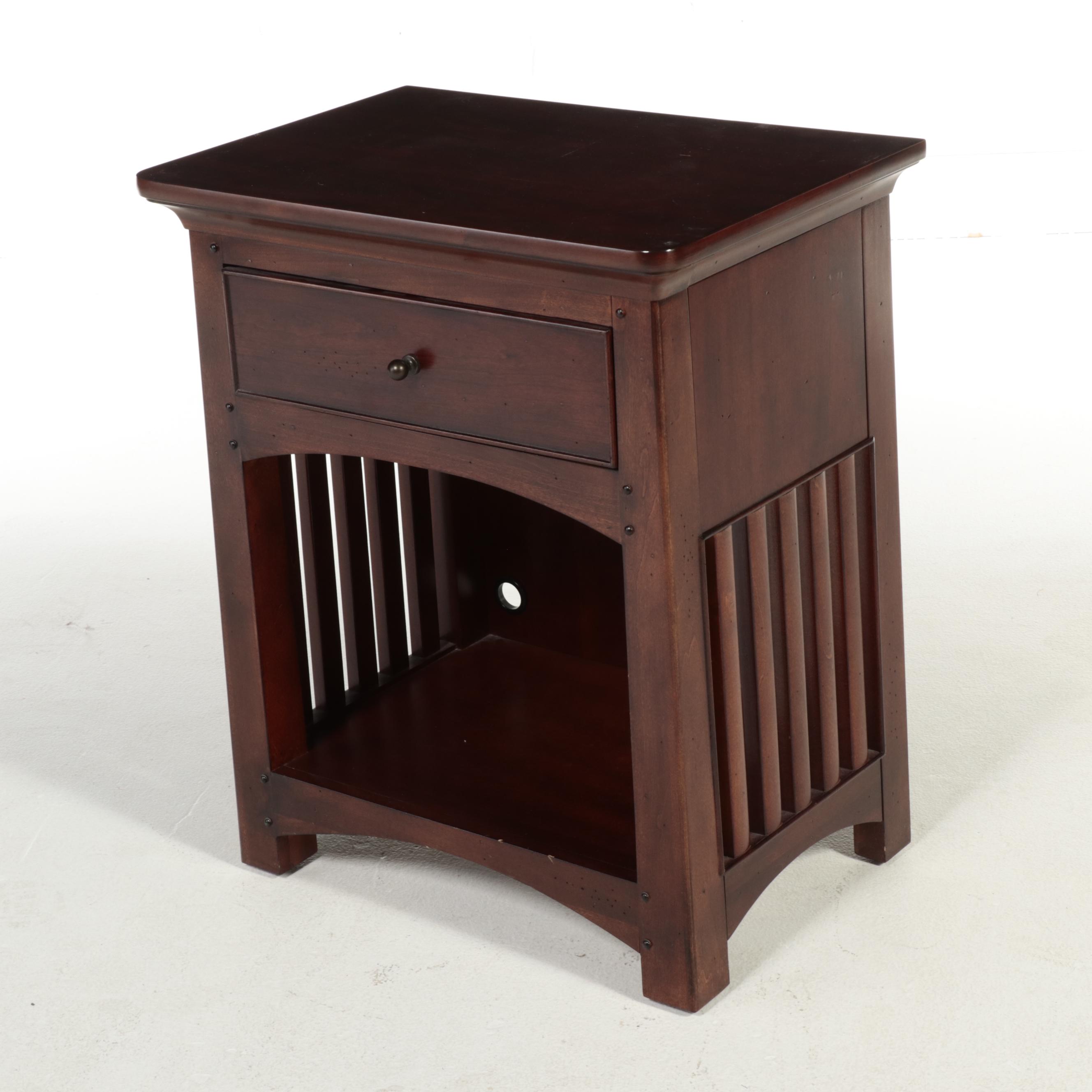 Pair of Lea Industries Arts and Crafts Style CherrywoodStained