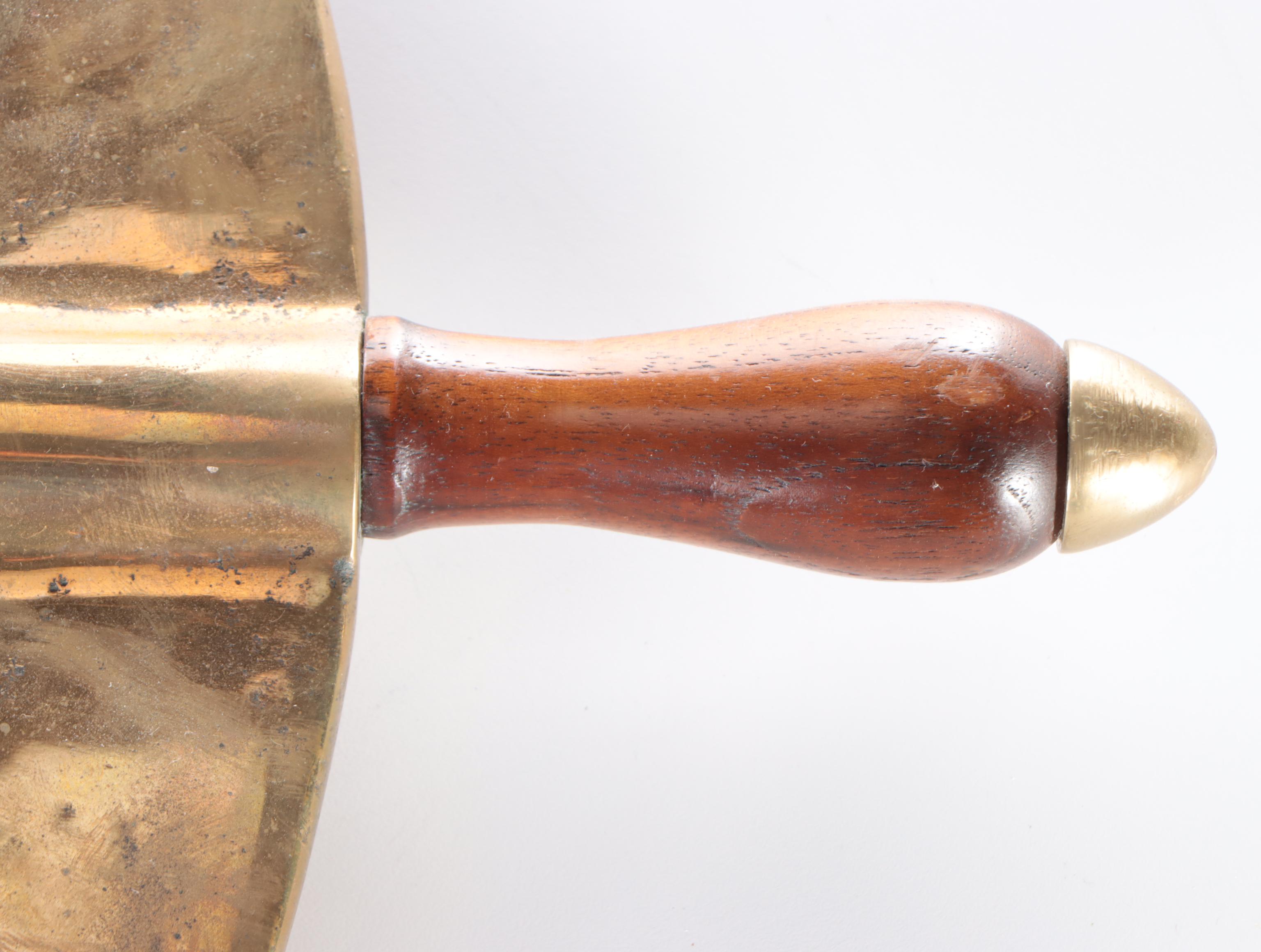 Cast Brass and Wooden Handled Ship's Wheel