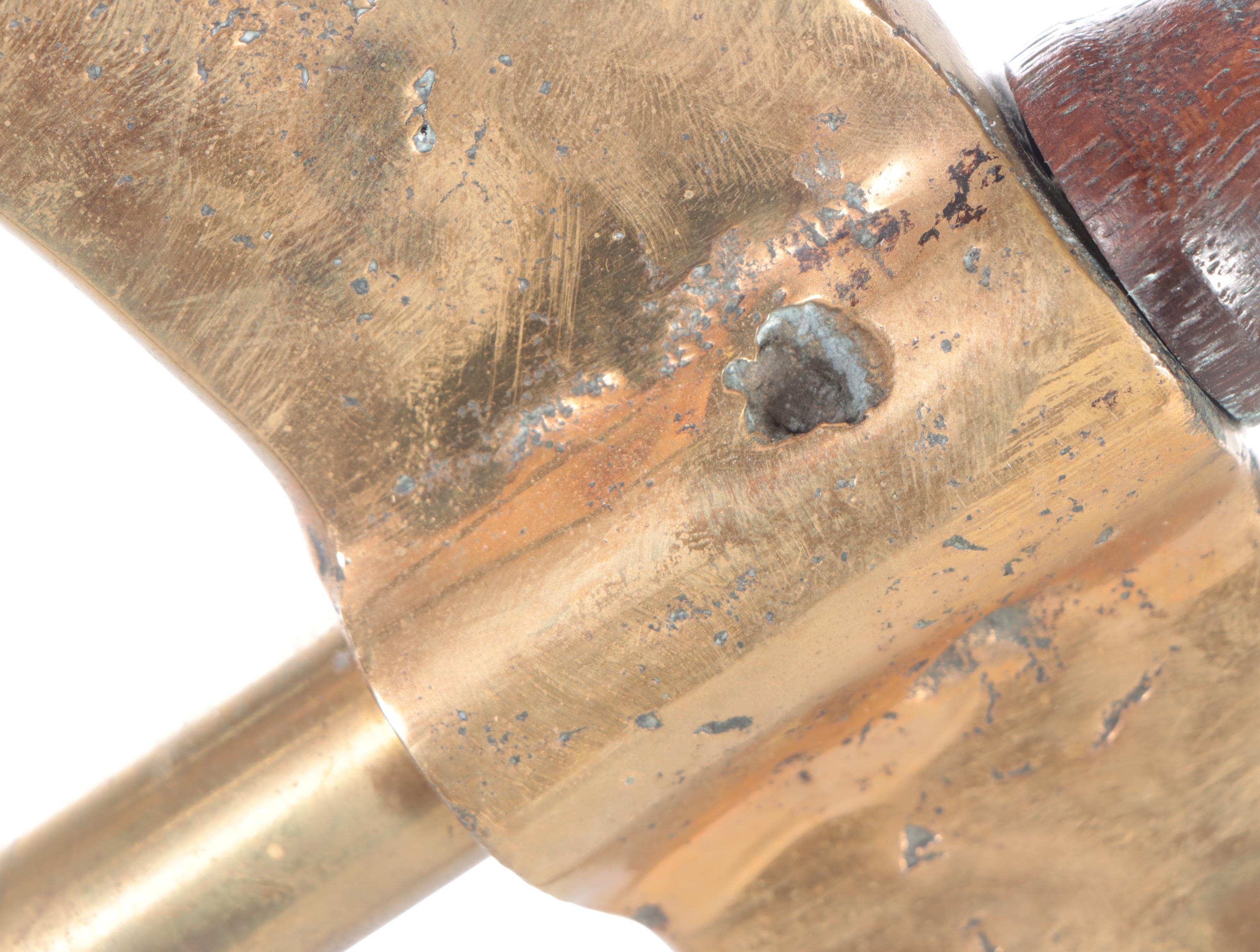 Cast Brass and Wooden Handled Ship's Wheel