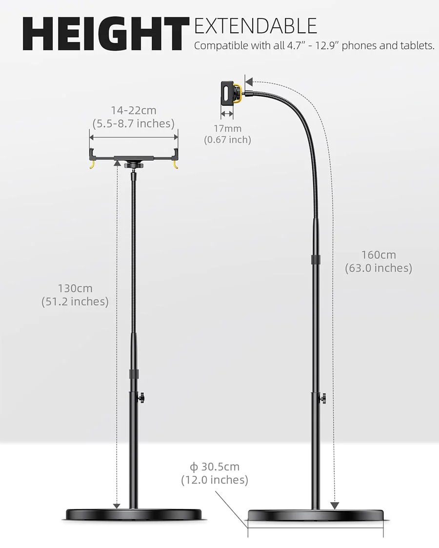 Lamicall Tablet Gooseneck Floor Stand