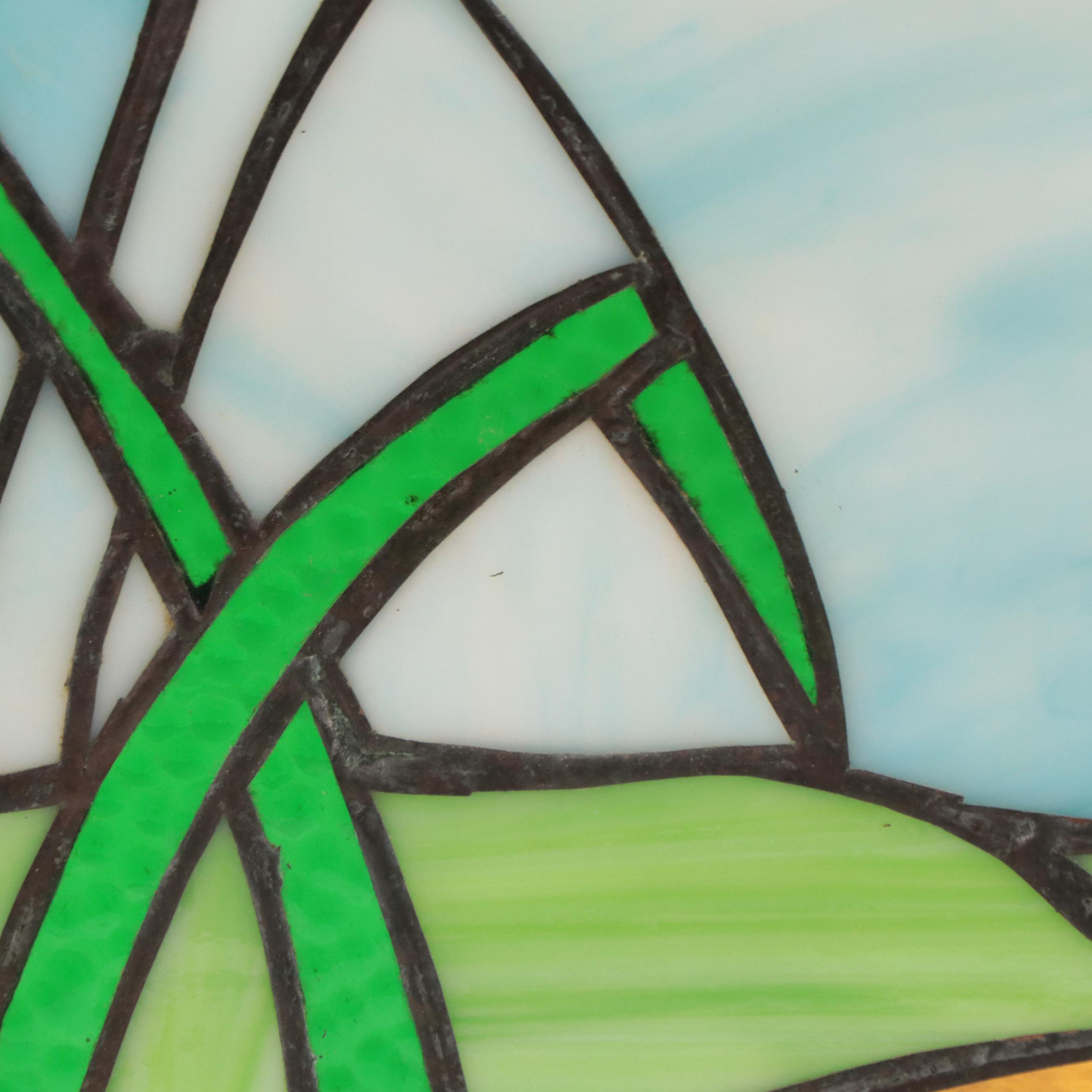 Stained Glass Panel of Mallard Duck