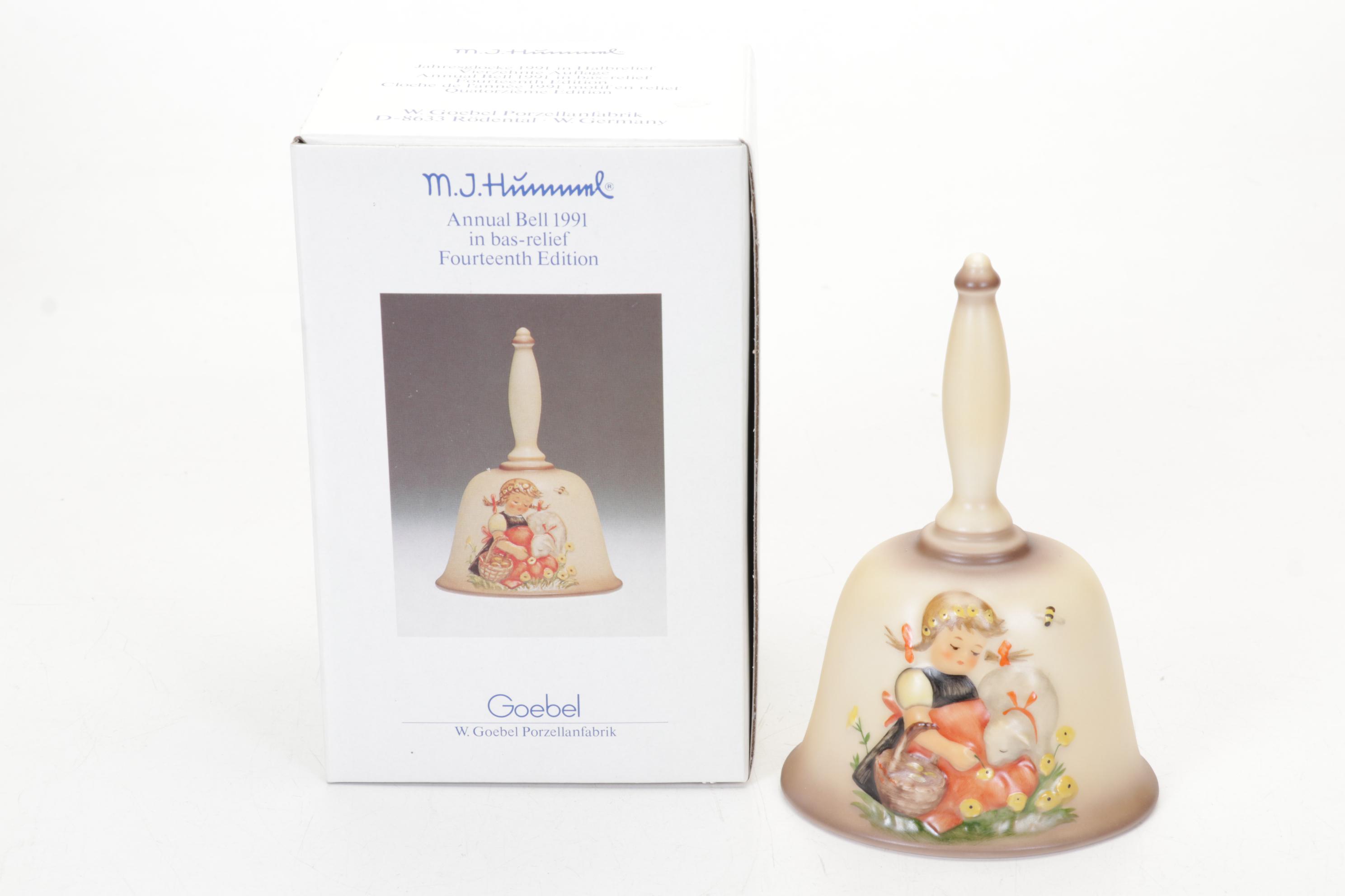 Hummel Porcelain Collector Plates and Bells, 1972-1991