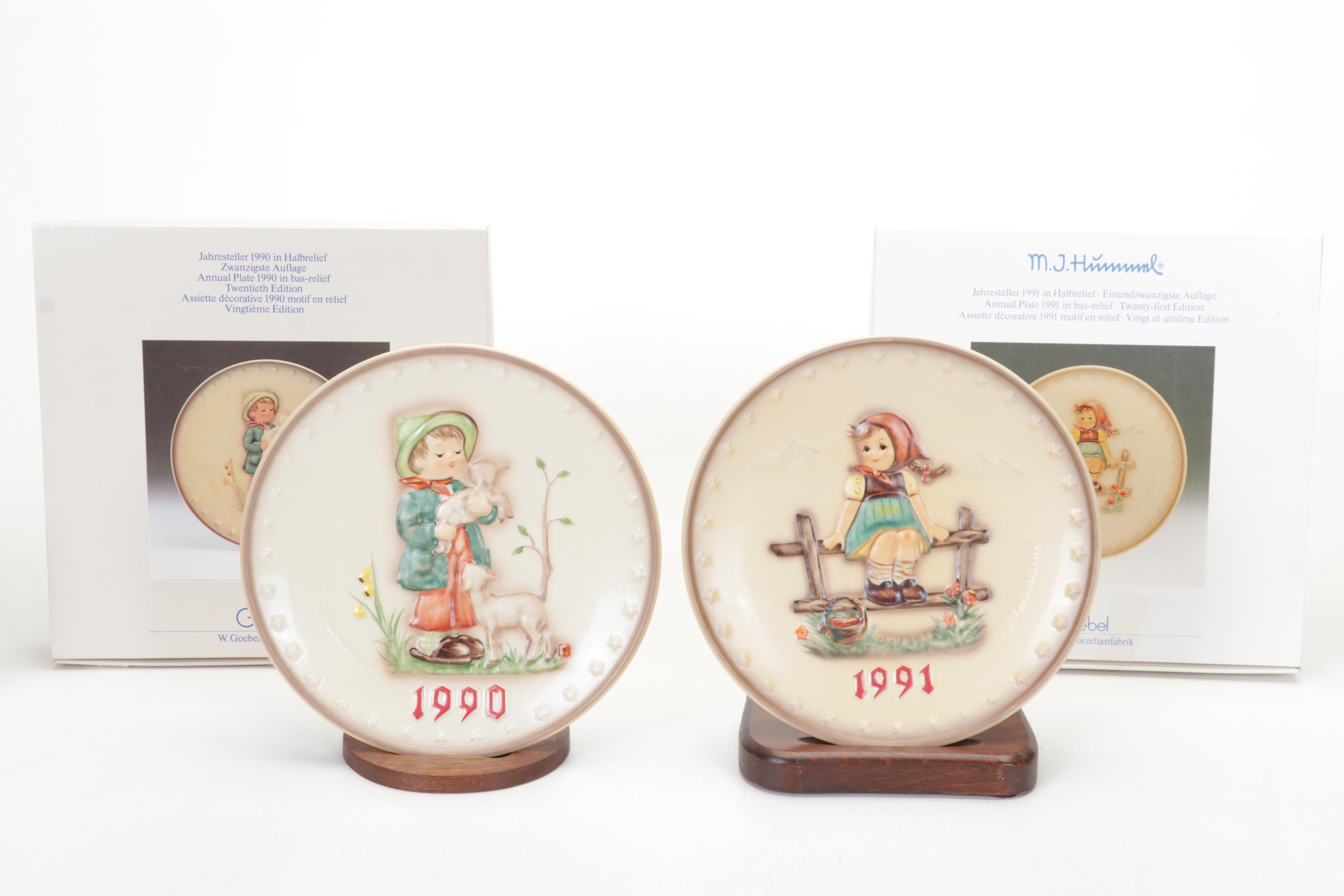 Hummel Porcelain Collector Plates and Bells, 1972-1991