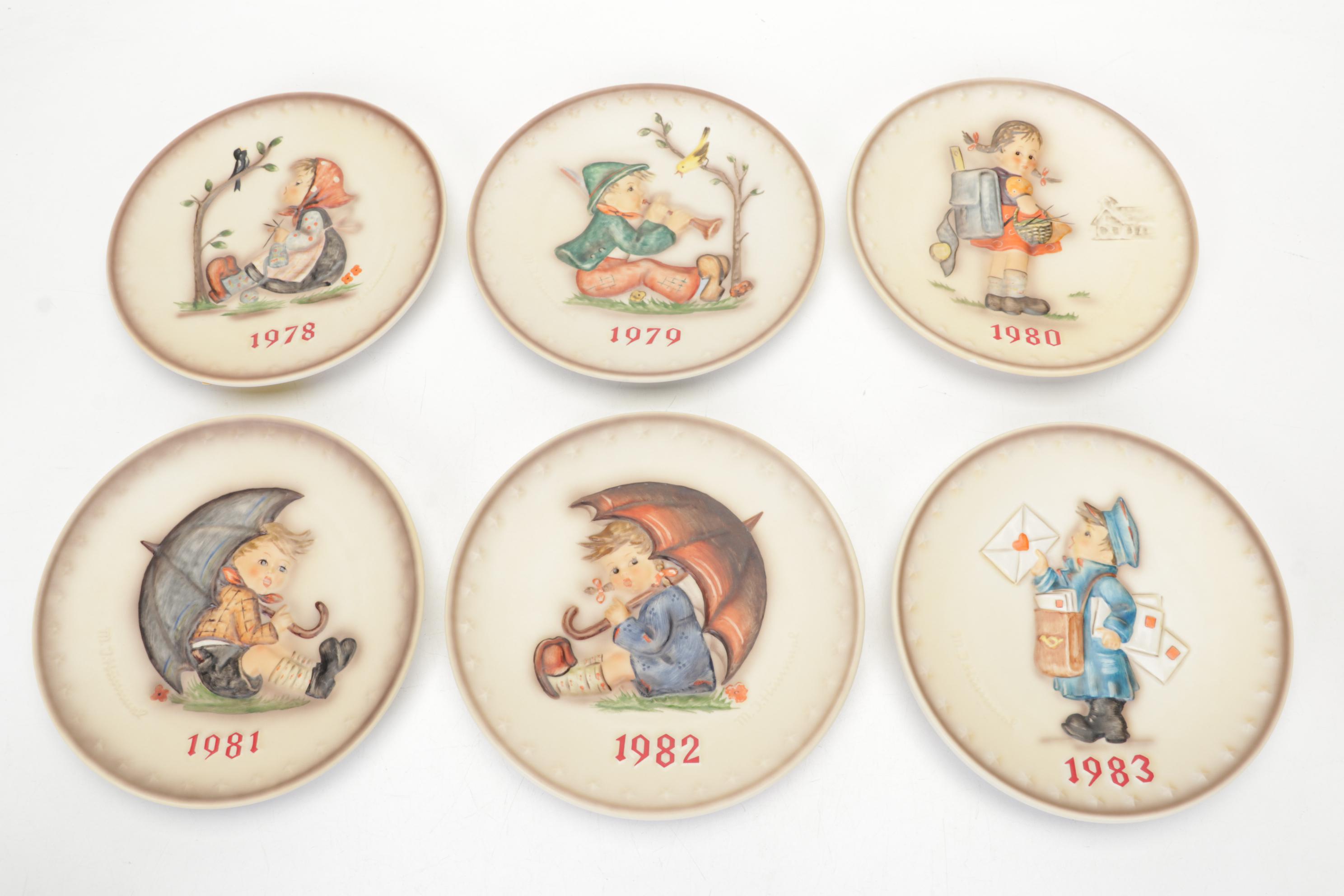 Hummel Porcelain Collector Plates and Bells, 1972-1991