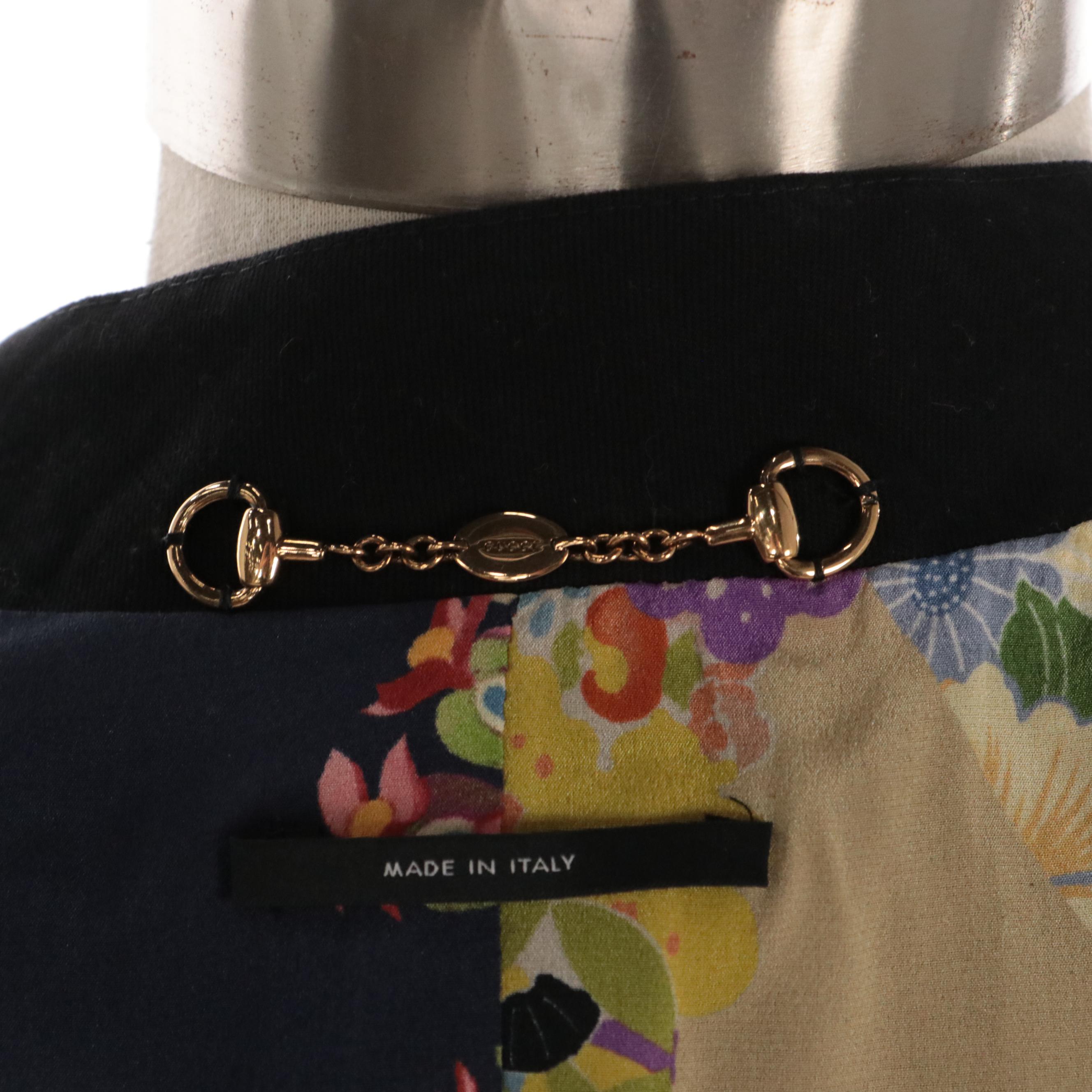 Gucci Foliate Embroidered Green Military Style Jacket, New with Tags