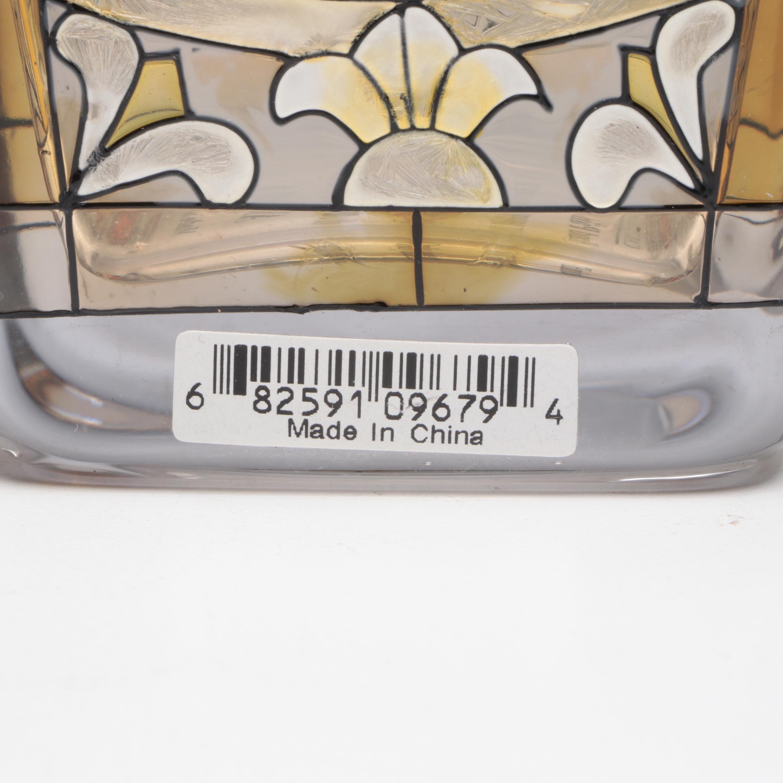Enamel, Metal and Resin Crosses, Amia Stained Glass Vase, Slag Glass Church Lamp
