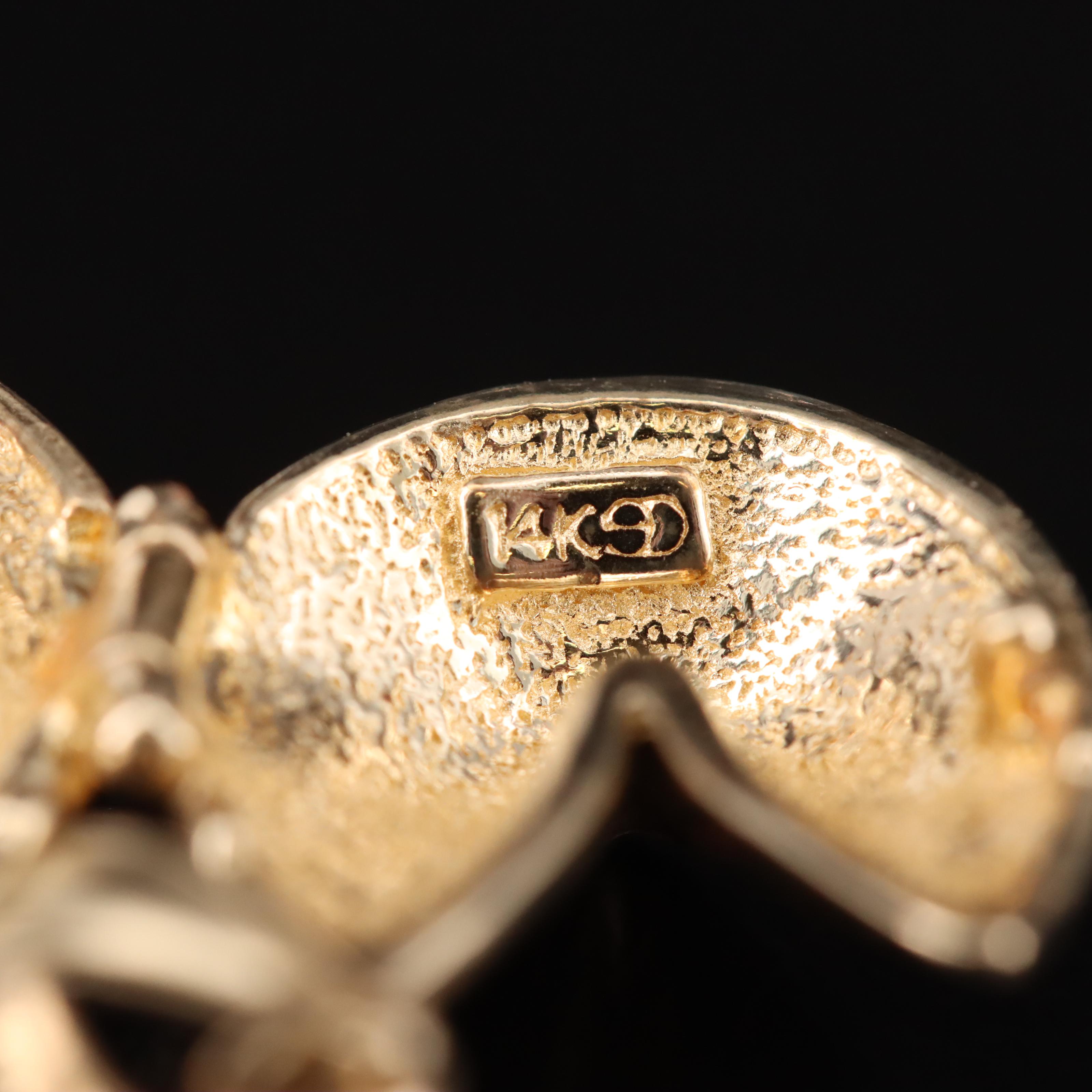 14K Fortune Cookie Pendant EBTH