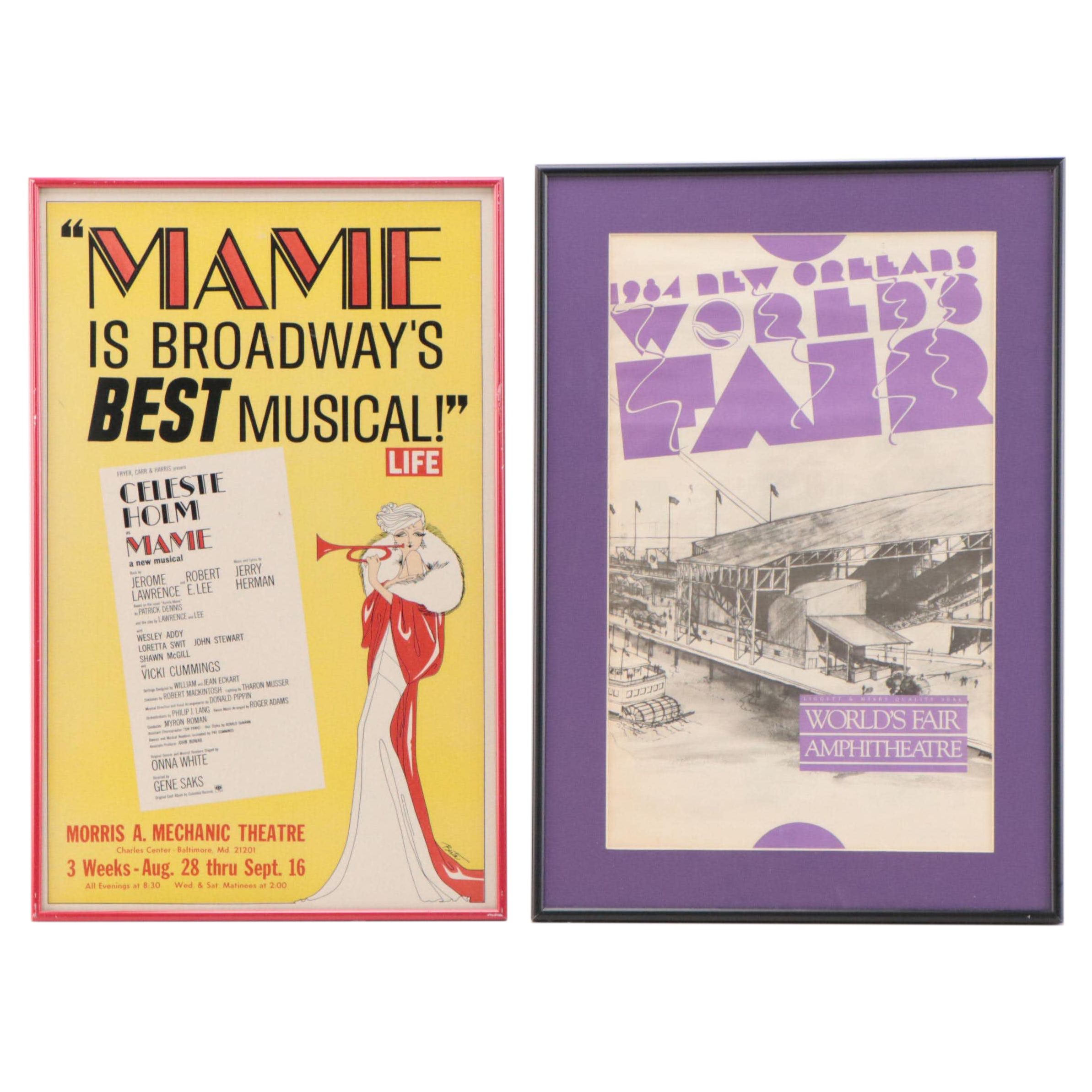 Vintage Mame and 1984 New Orleans World Fair Posters
