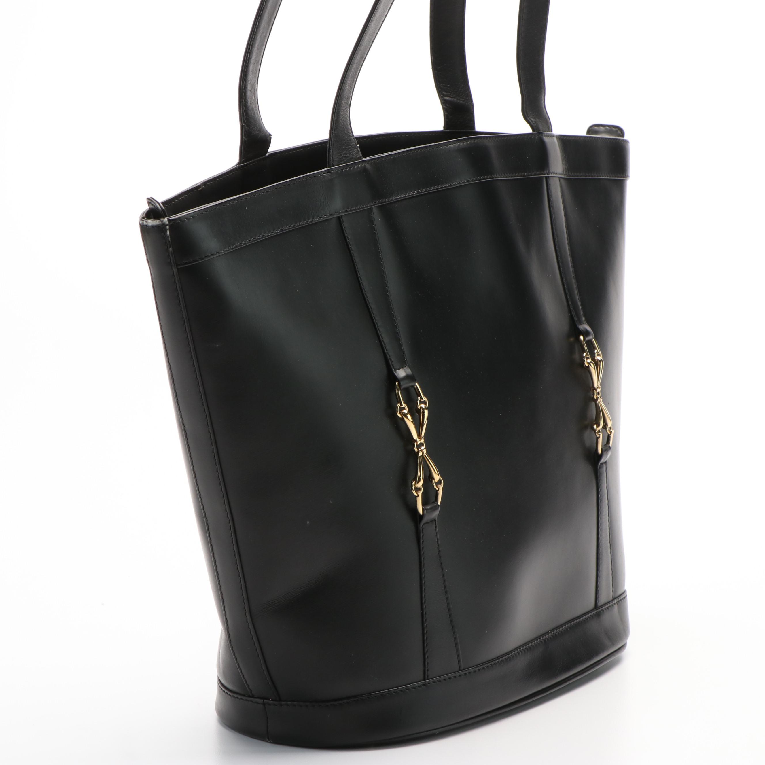 Gucci Black Leather Shoulder Bag