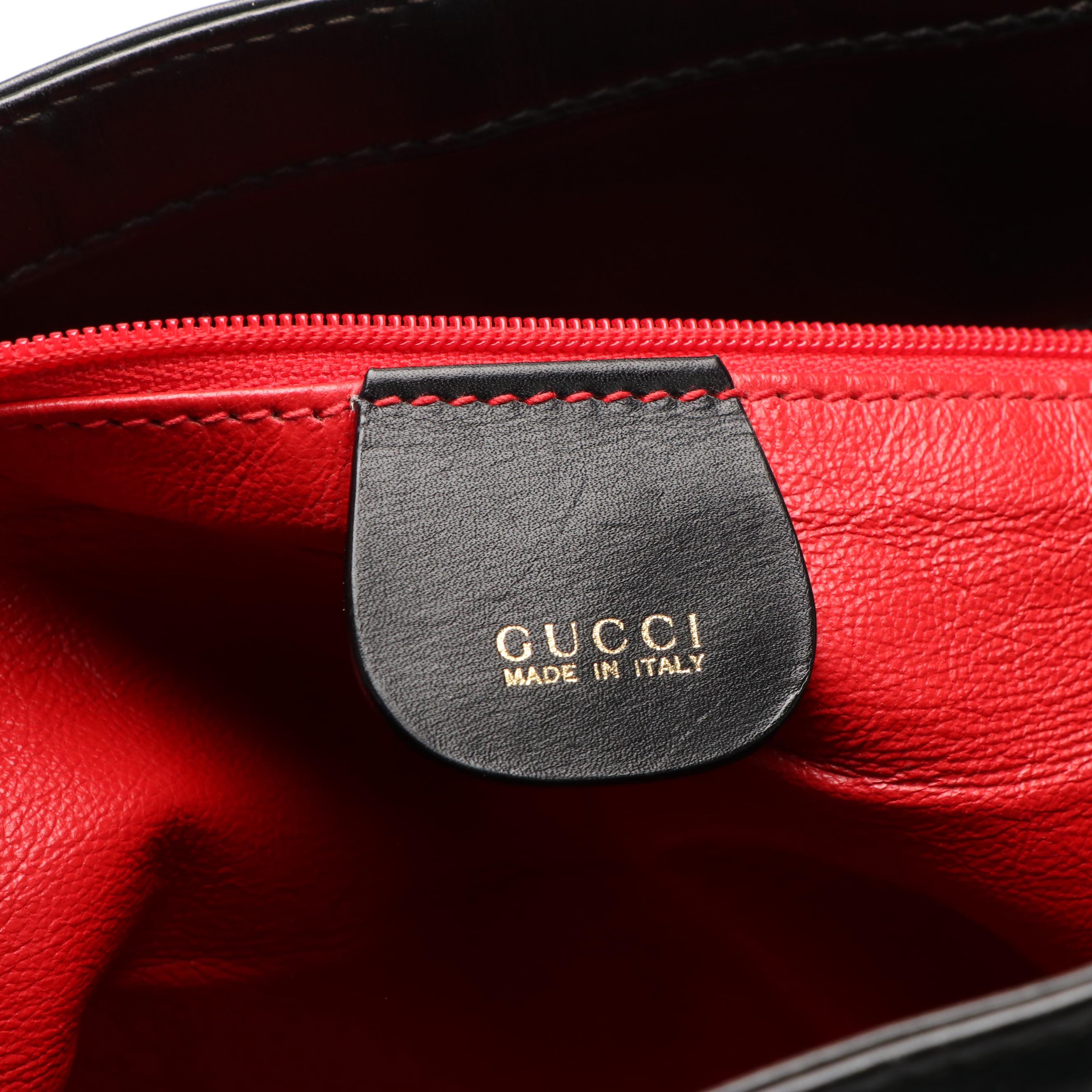 Gucci Black Leather Shoulder Bag