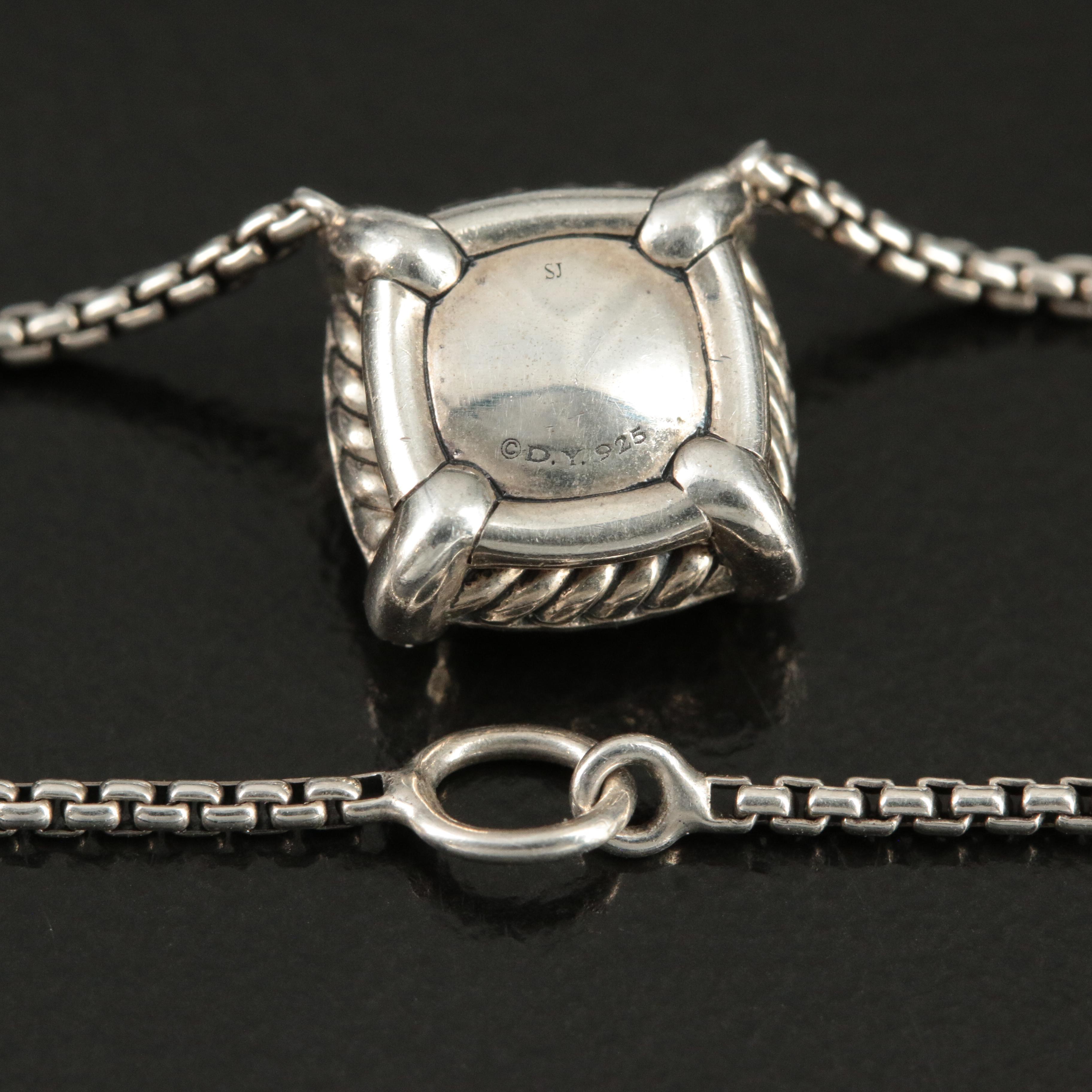 David Yurman "Chatelaine®" Sterling Garnet and Diamond Necklace