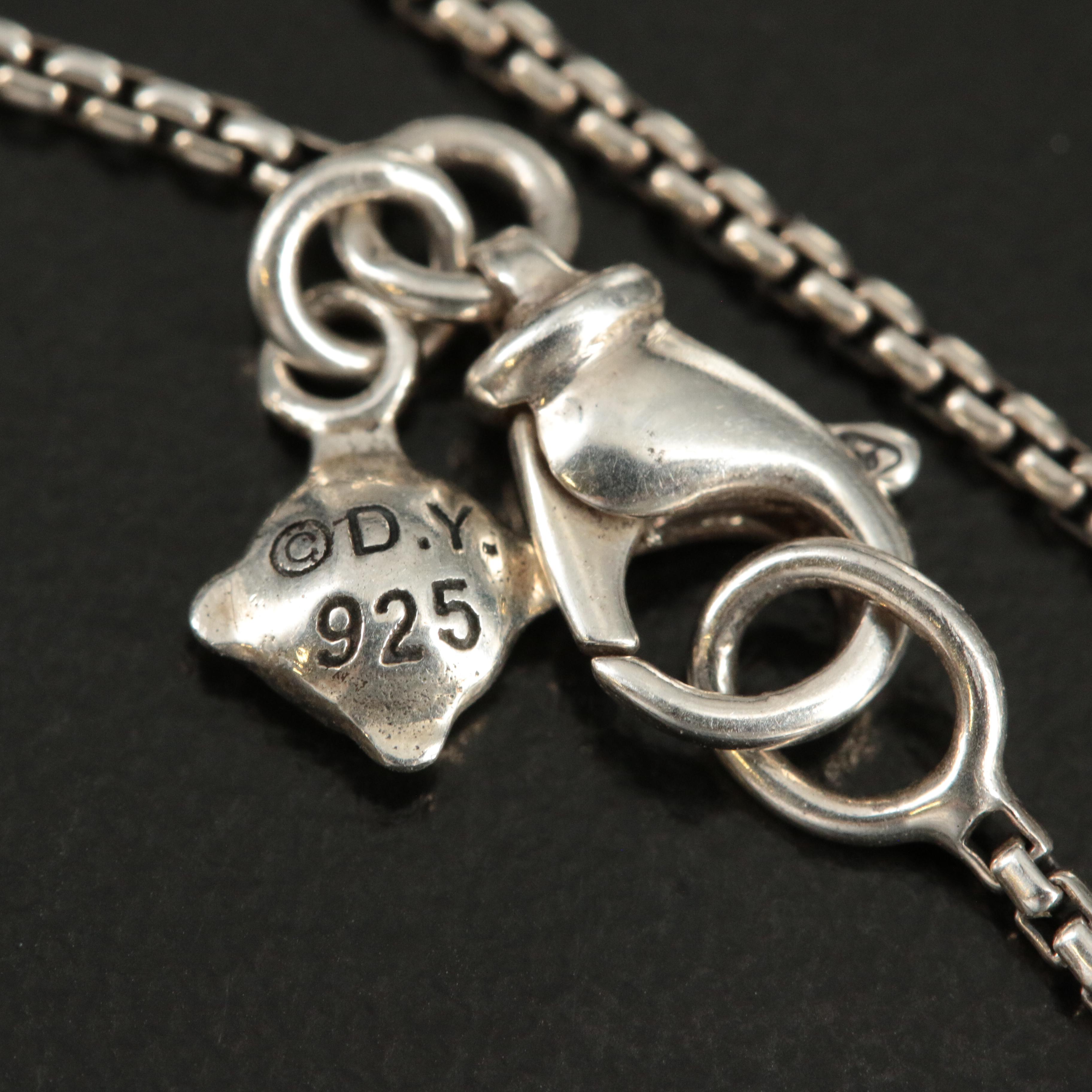 David Yurman "Chatelaine®" Sterling Garnet and Diamond Necklace