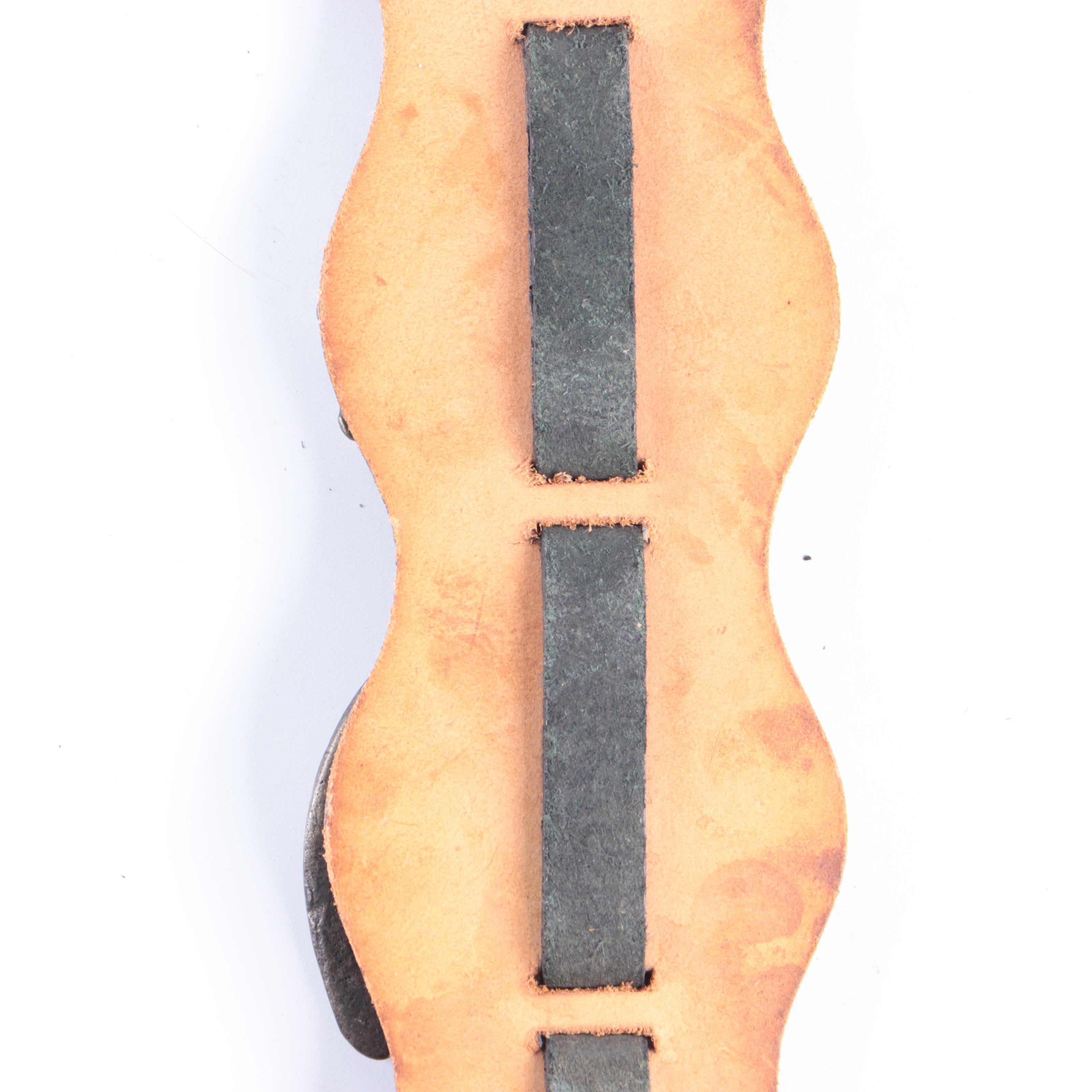 English Horse Brasses on Leather Strap, Early to Mid-20th Century