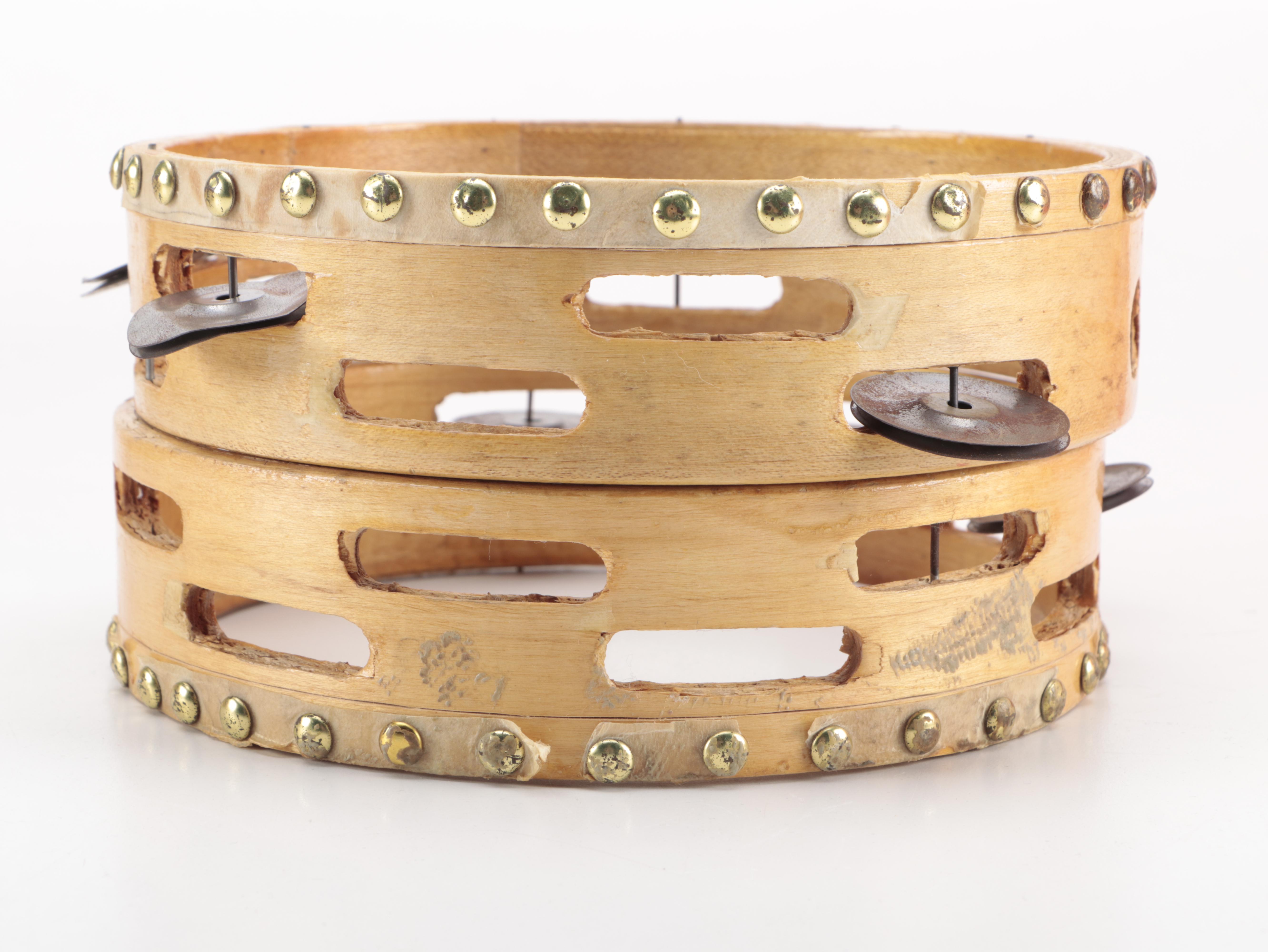 Set of Ten Multi-Sized Tambourines, Late 20th Century