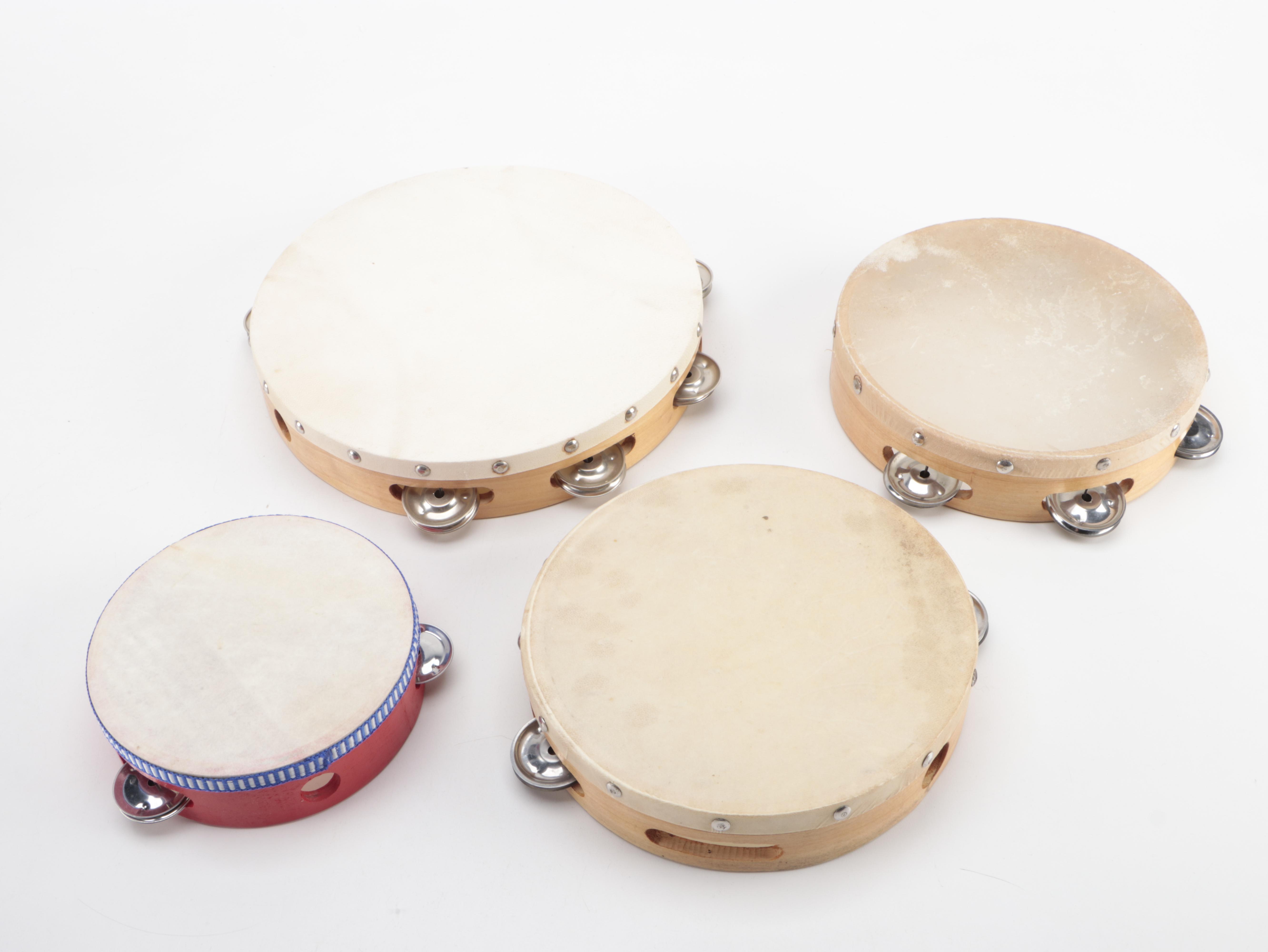 Set of Ten Multi-Sized Tambourines, Late 20th Century