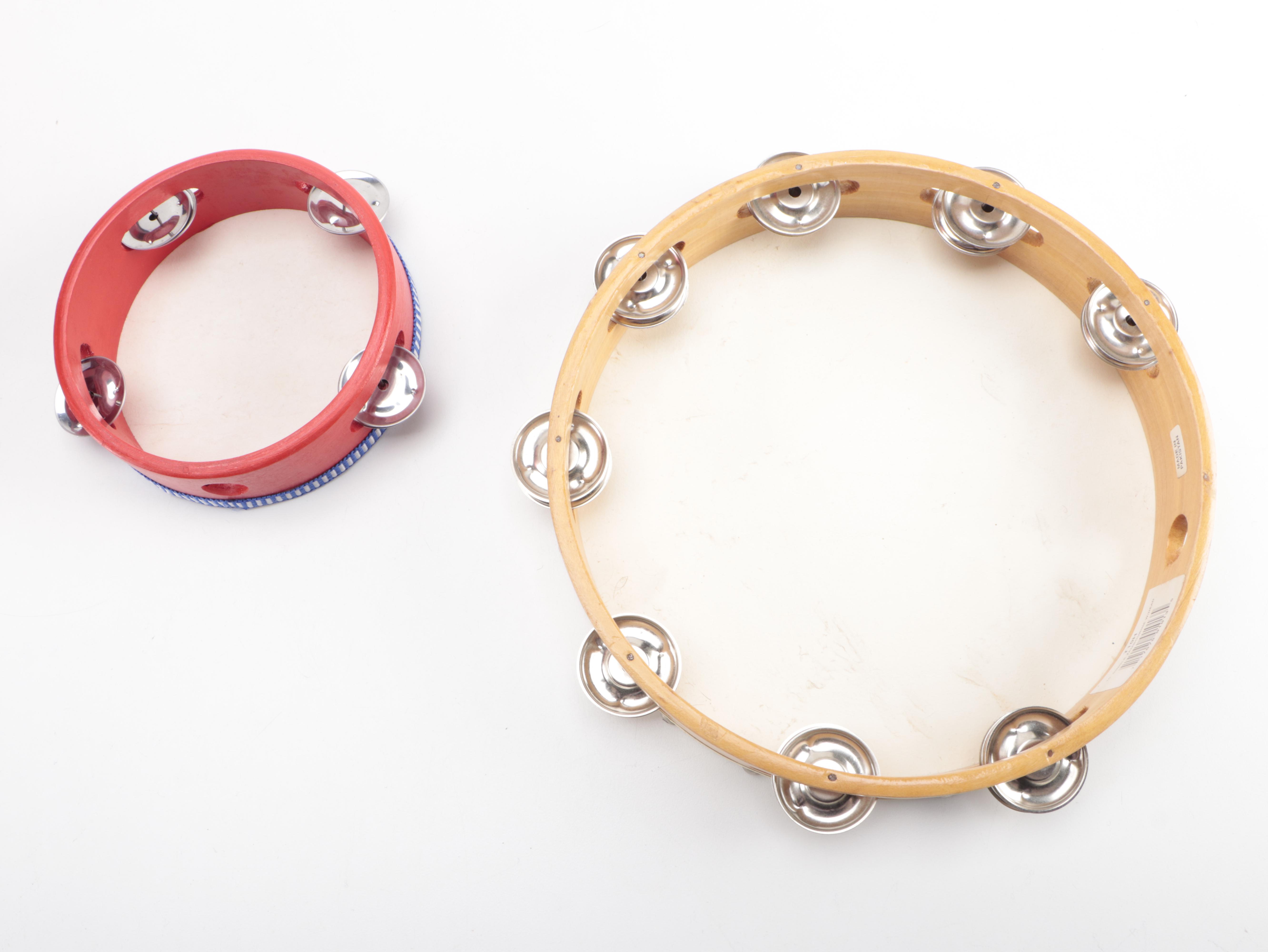 Set of Ten Multi-Sized Tambourines, Late 20th Century