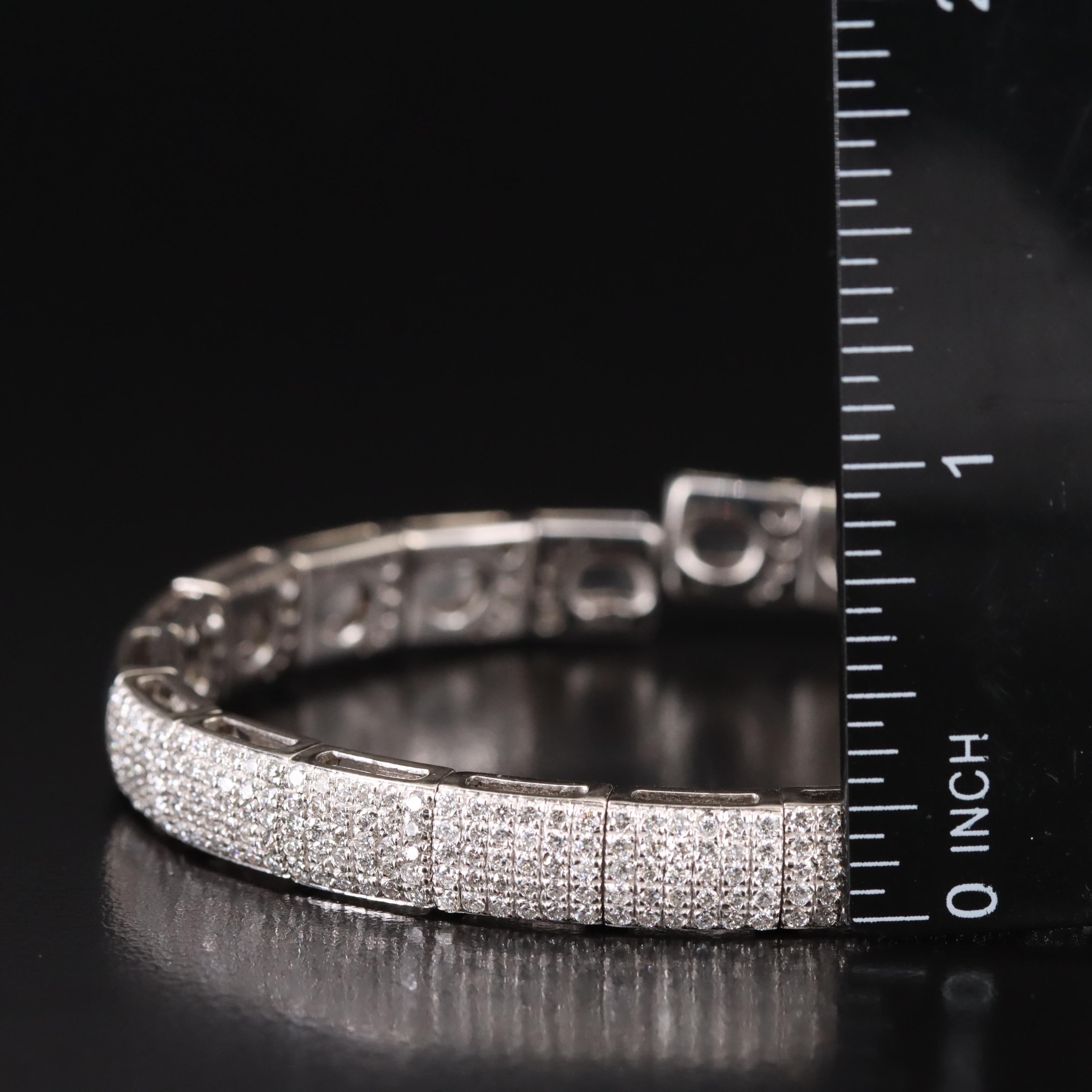 Sonia B. 14K 3.00 CTW Diamond Flexible Bangle Bracelet