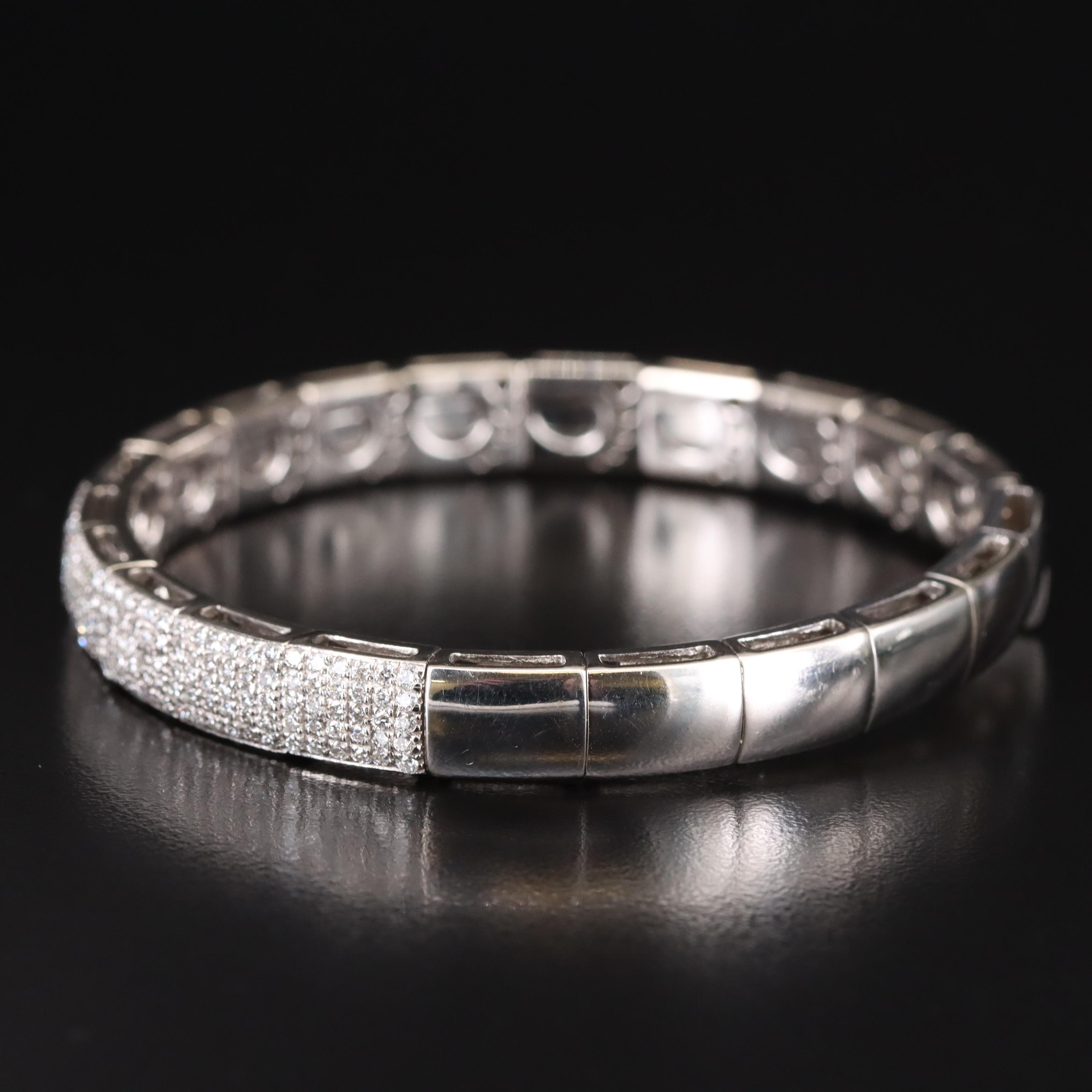 Sonia B. 14K 3.00 CTW Diamond Flexible Bangle Bracelet