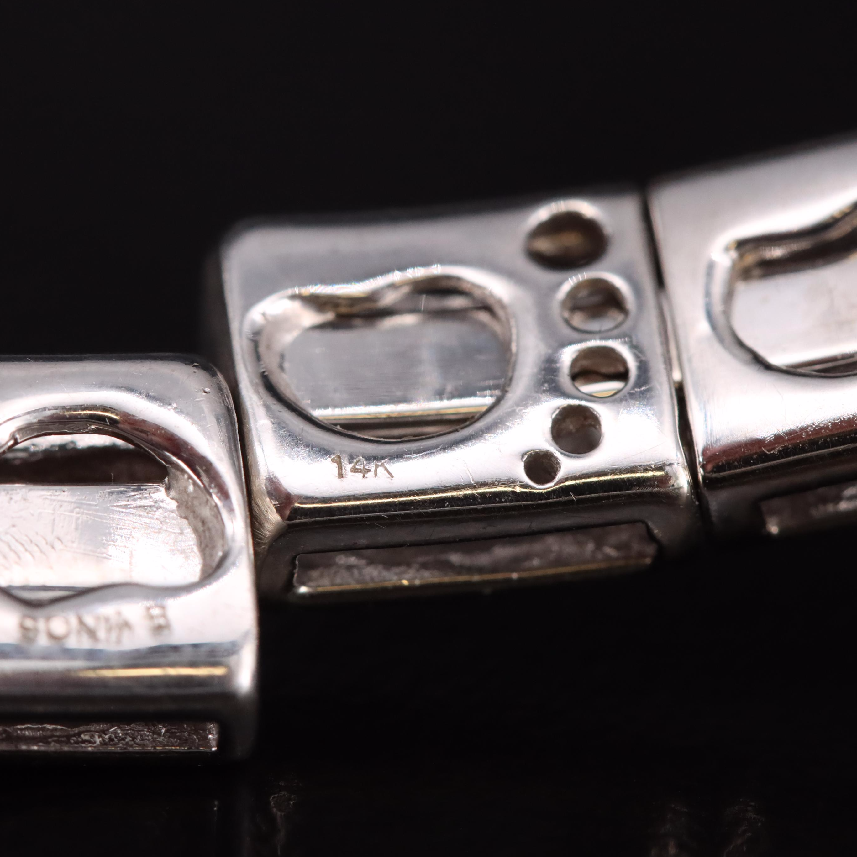 Sonia B. 14K 3.00 CTW Diamond Flexible Bangle Bracelet