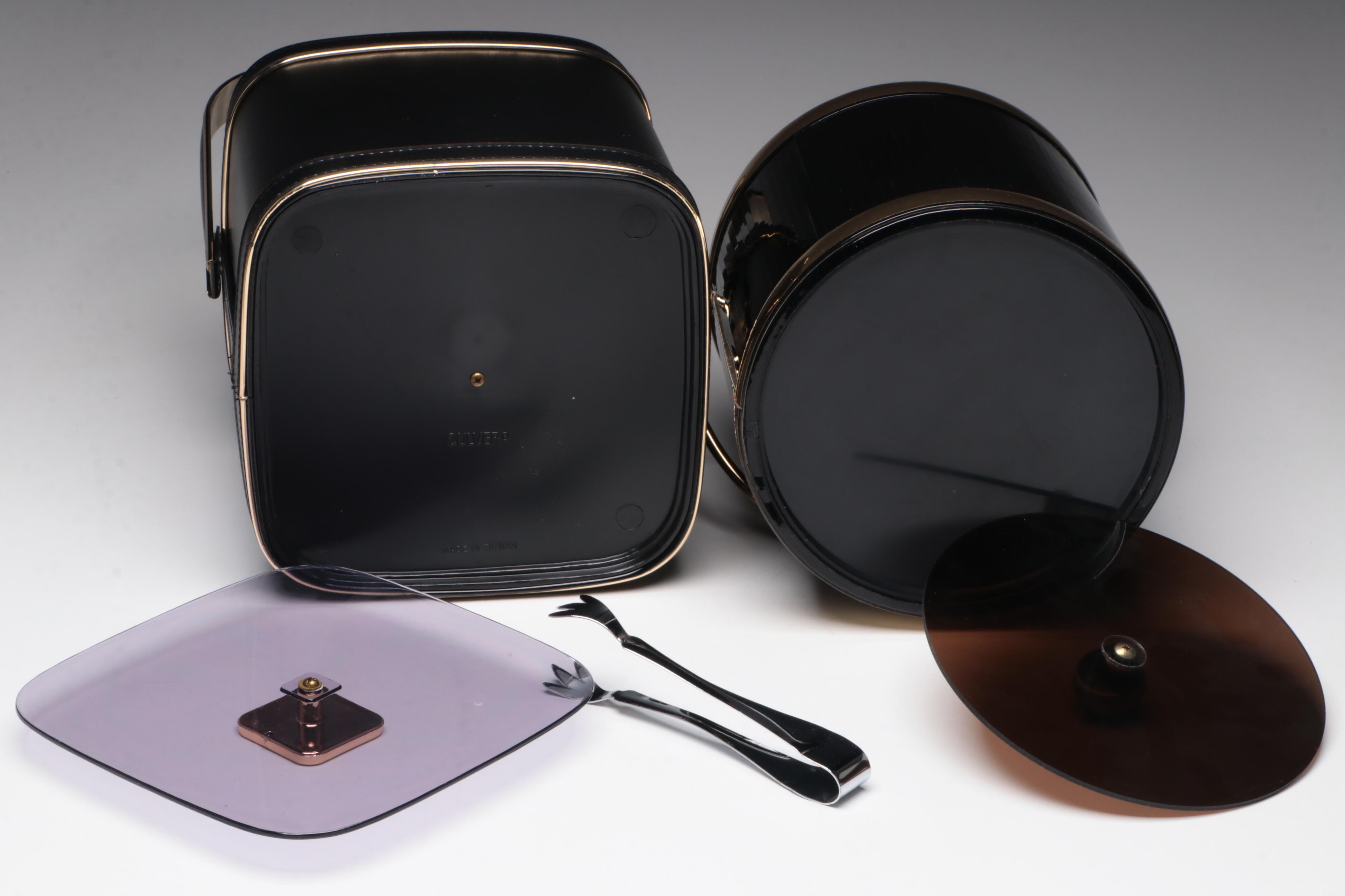 Royal Crystal Rock Italian Crystal Glasses with Ice Buckets and Bar Accessories