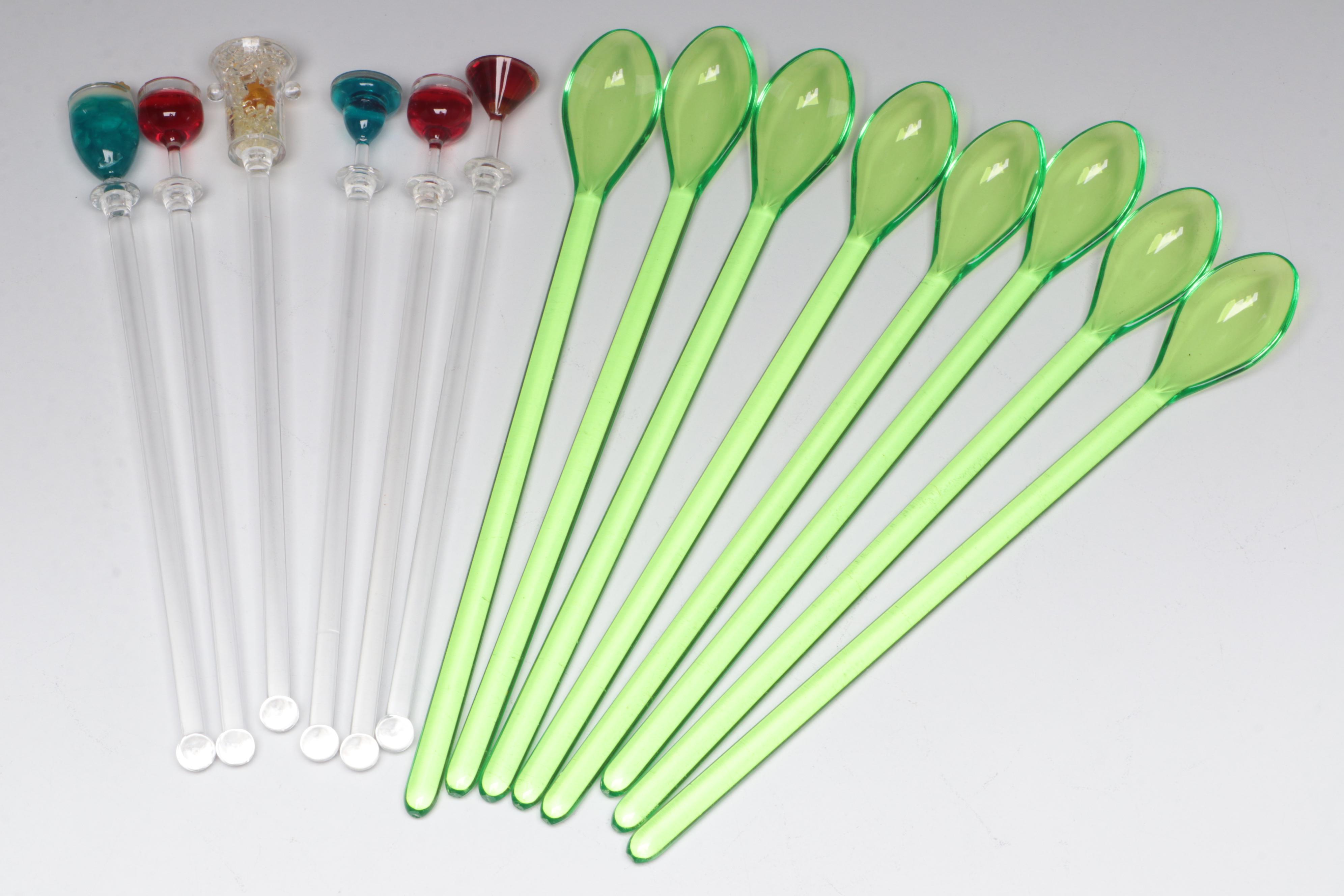 Royal Crystal Rock Italian Crystal Glasses with Ice Buckets and Bar Accessories