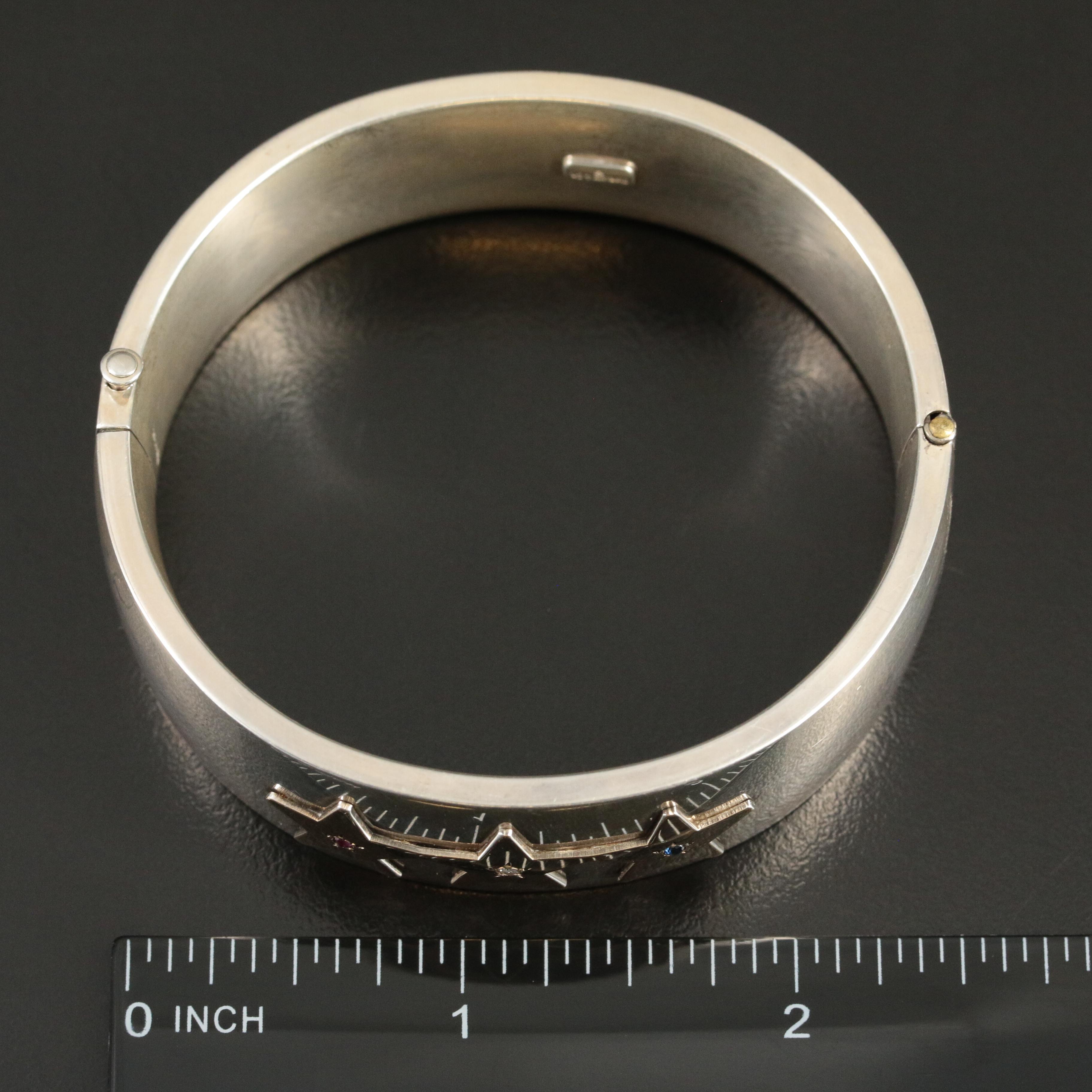 Tiffany & Co. Sterling Bicentennial Edition "Star Spangled" Bangle Bracelet