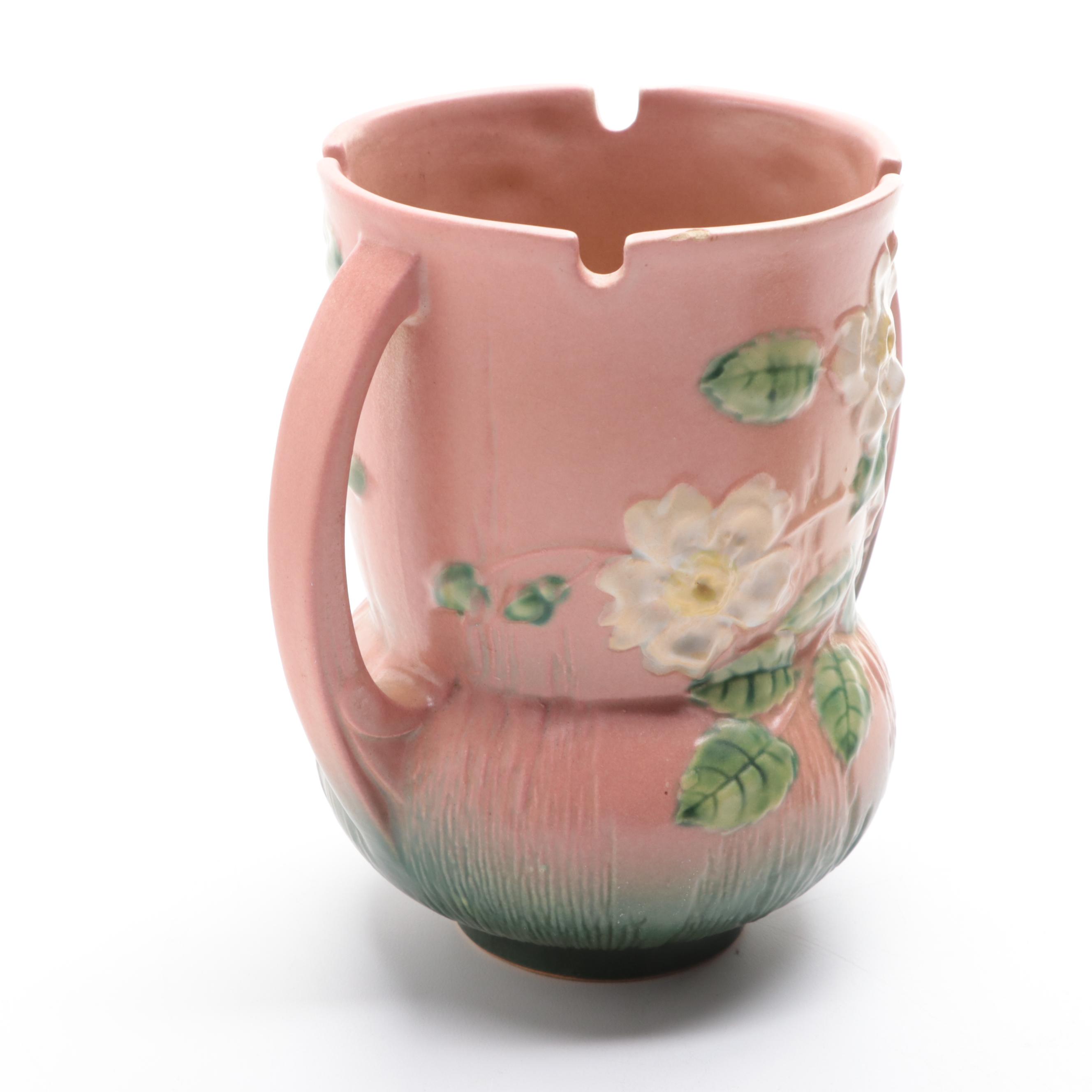 Roseville Pottery "White Roses" Earthenware Jardinieres