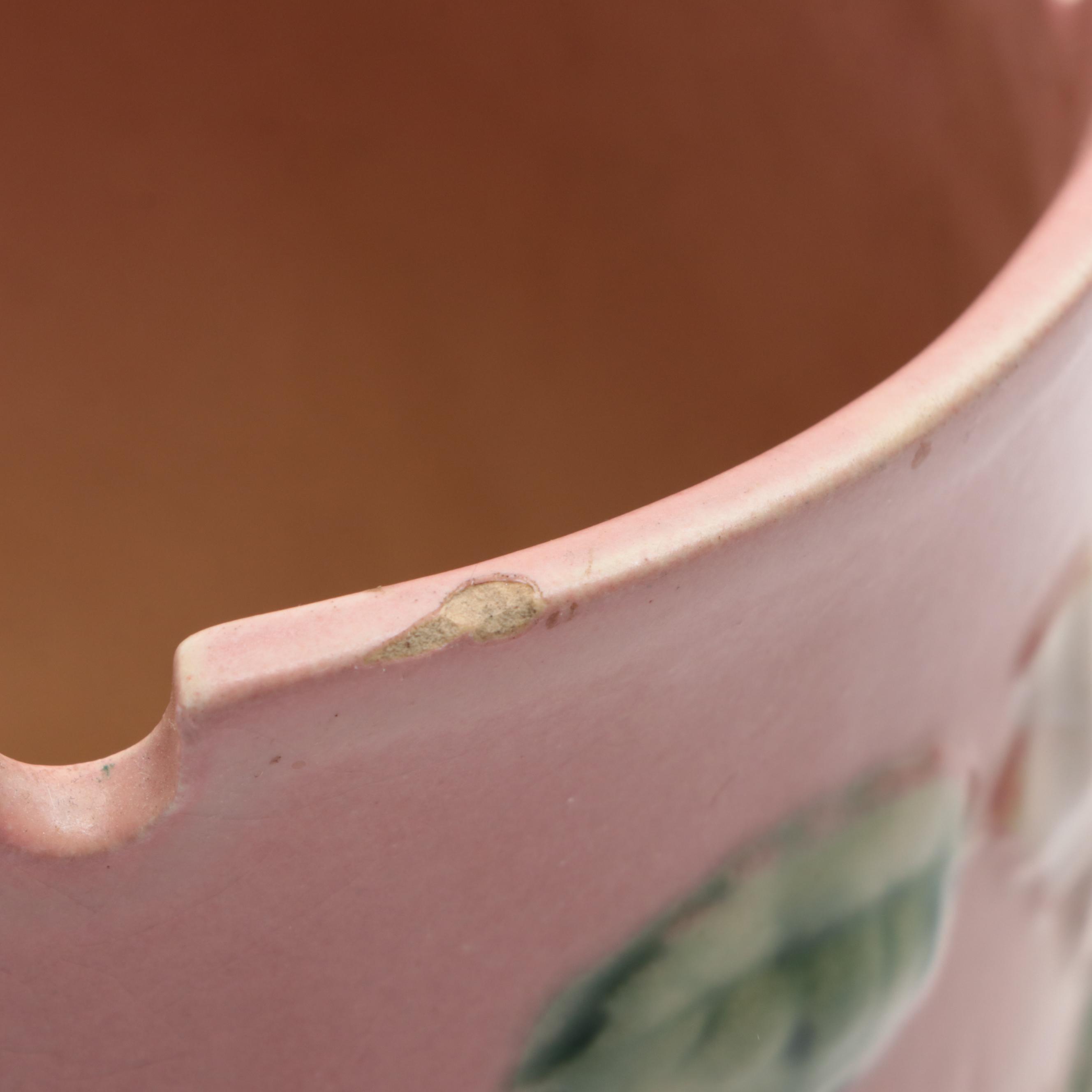 Roseville Pottery "White Roses" Earthenware Jardinieres