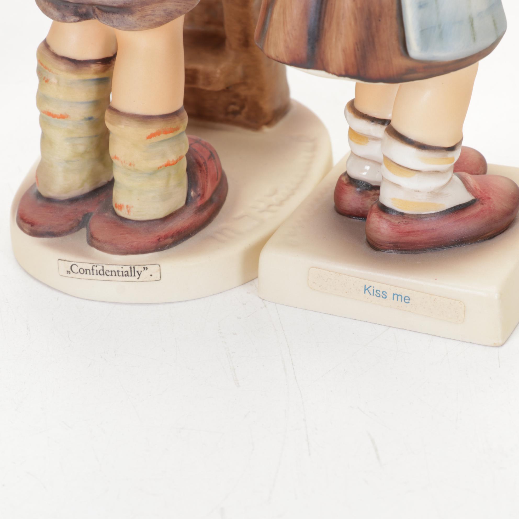 Goebel Hummel Porcelain Figurines Featuring Authorized Dealer Advertising Plaque