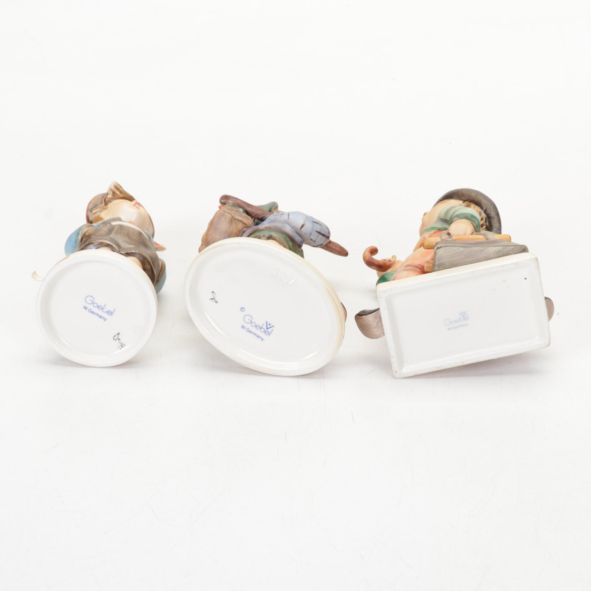 Goebel Hummel Porcelain Figurines Featuring Authorized Dealer Advertising Plaque