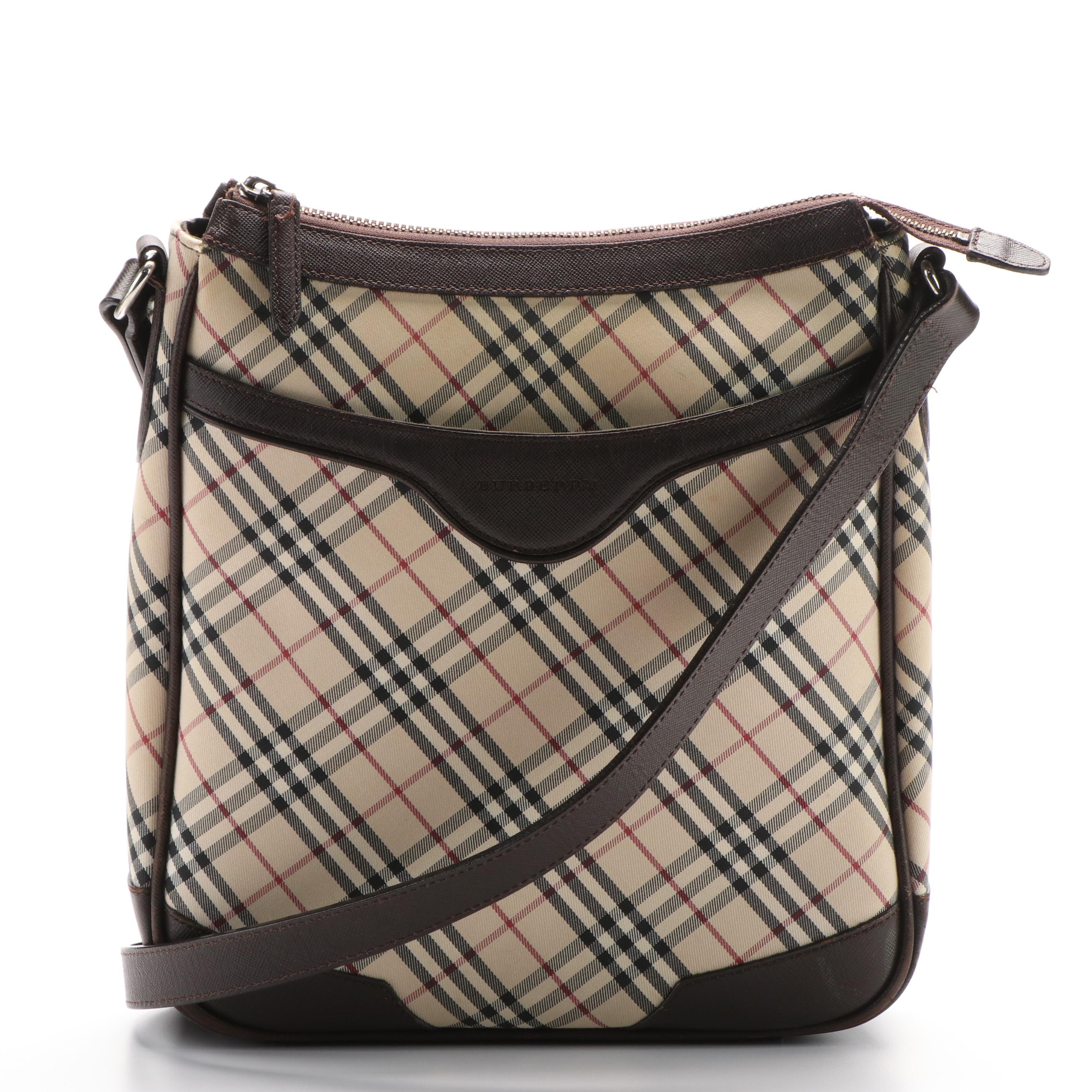 Burberry Nova Check Canvas Cross Body Bag