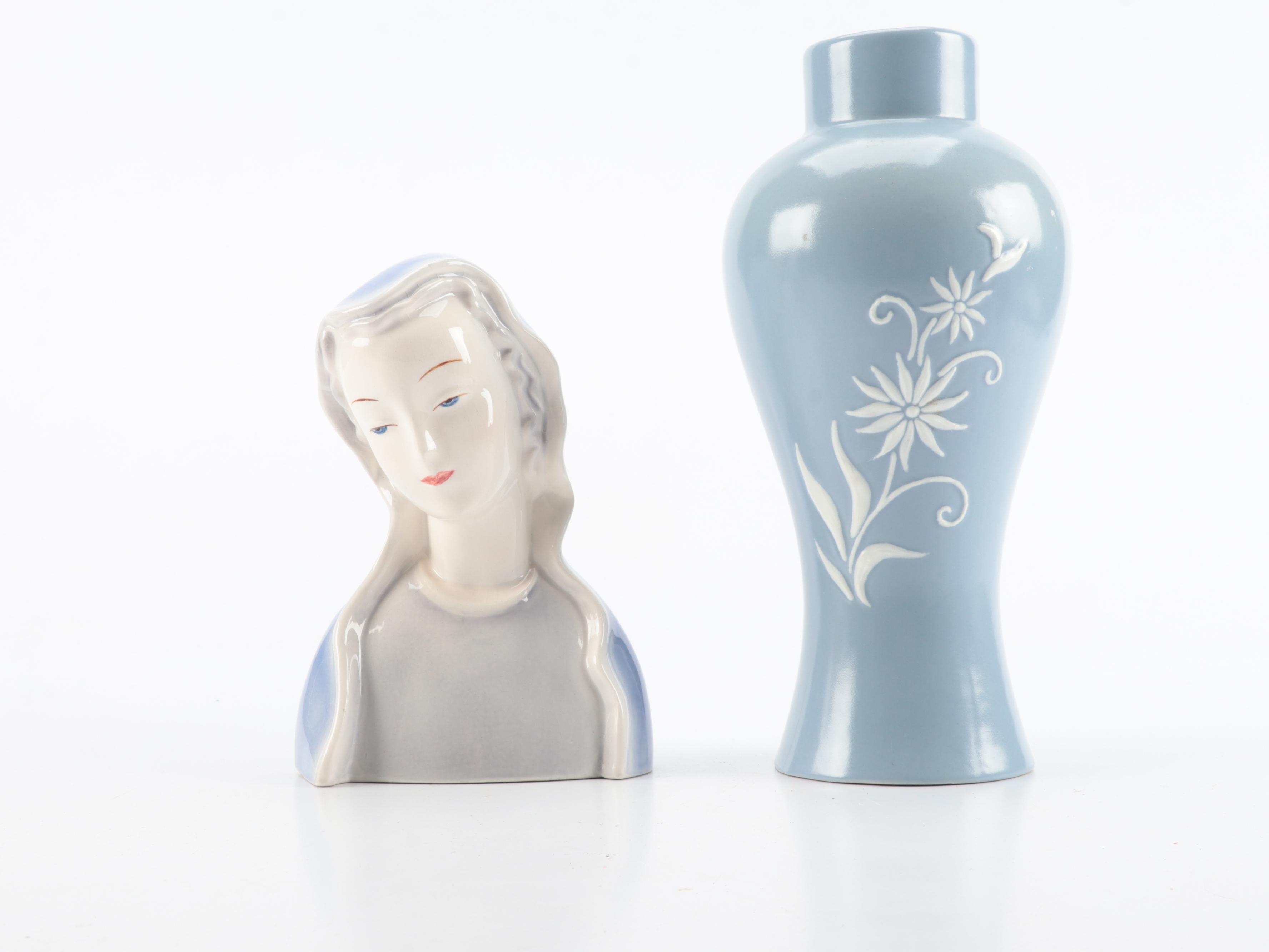 Abingdon Pottery Matte Glaze Vase and More, 20th Century