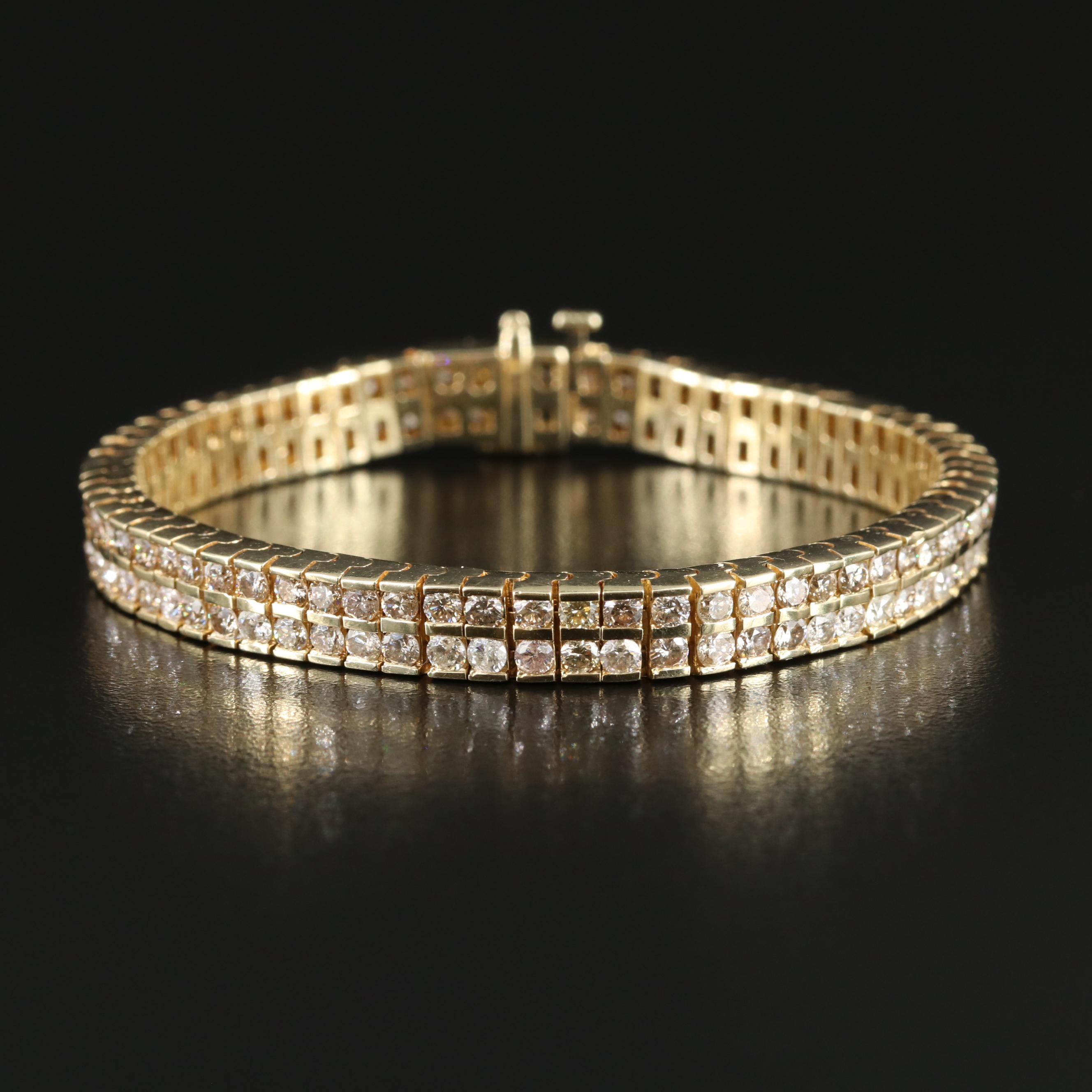 14K 7.03 CTW Diamond Tennis Bracelet