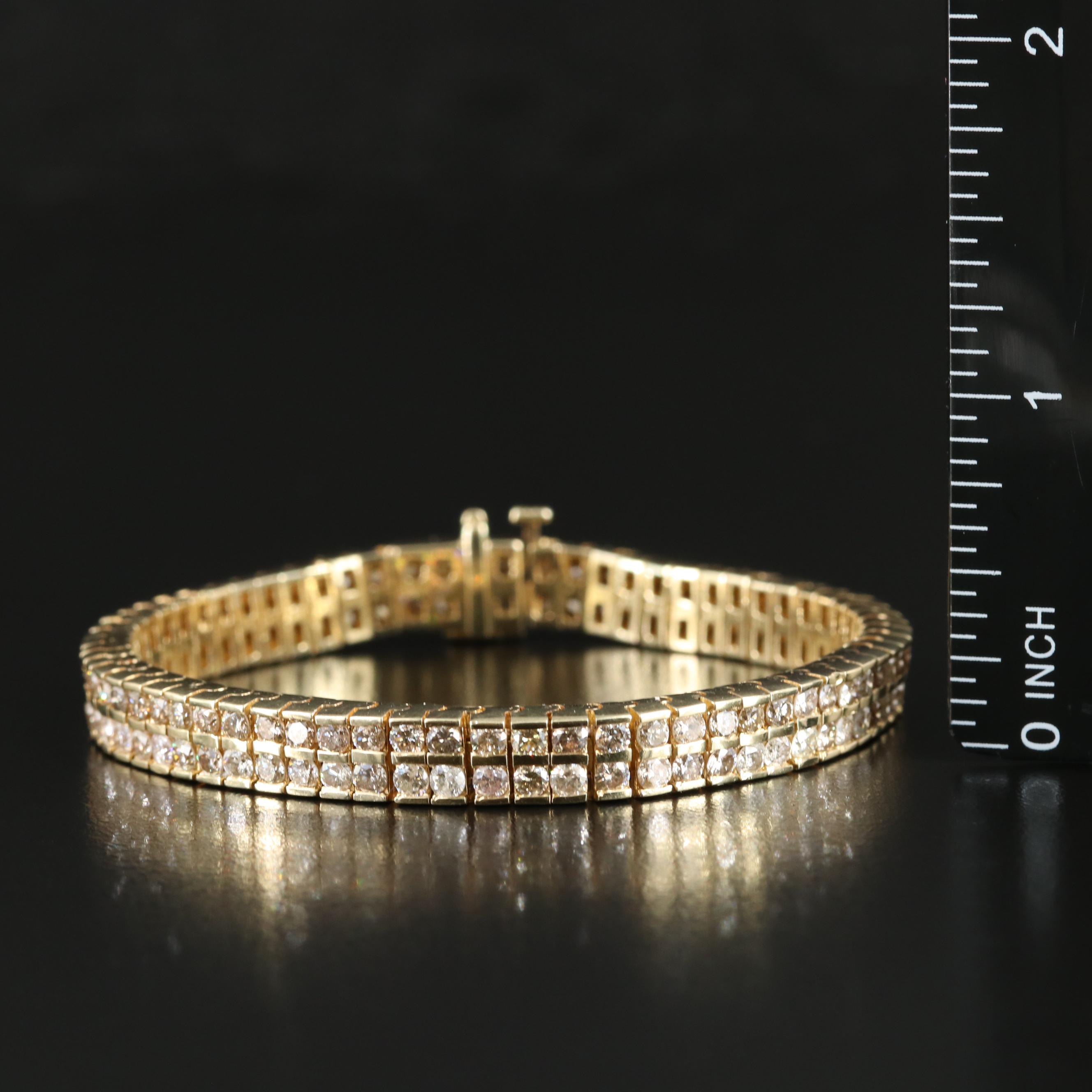 14K 7.03 CTW Diamond Tennis Bracelet
