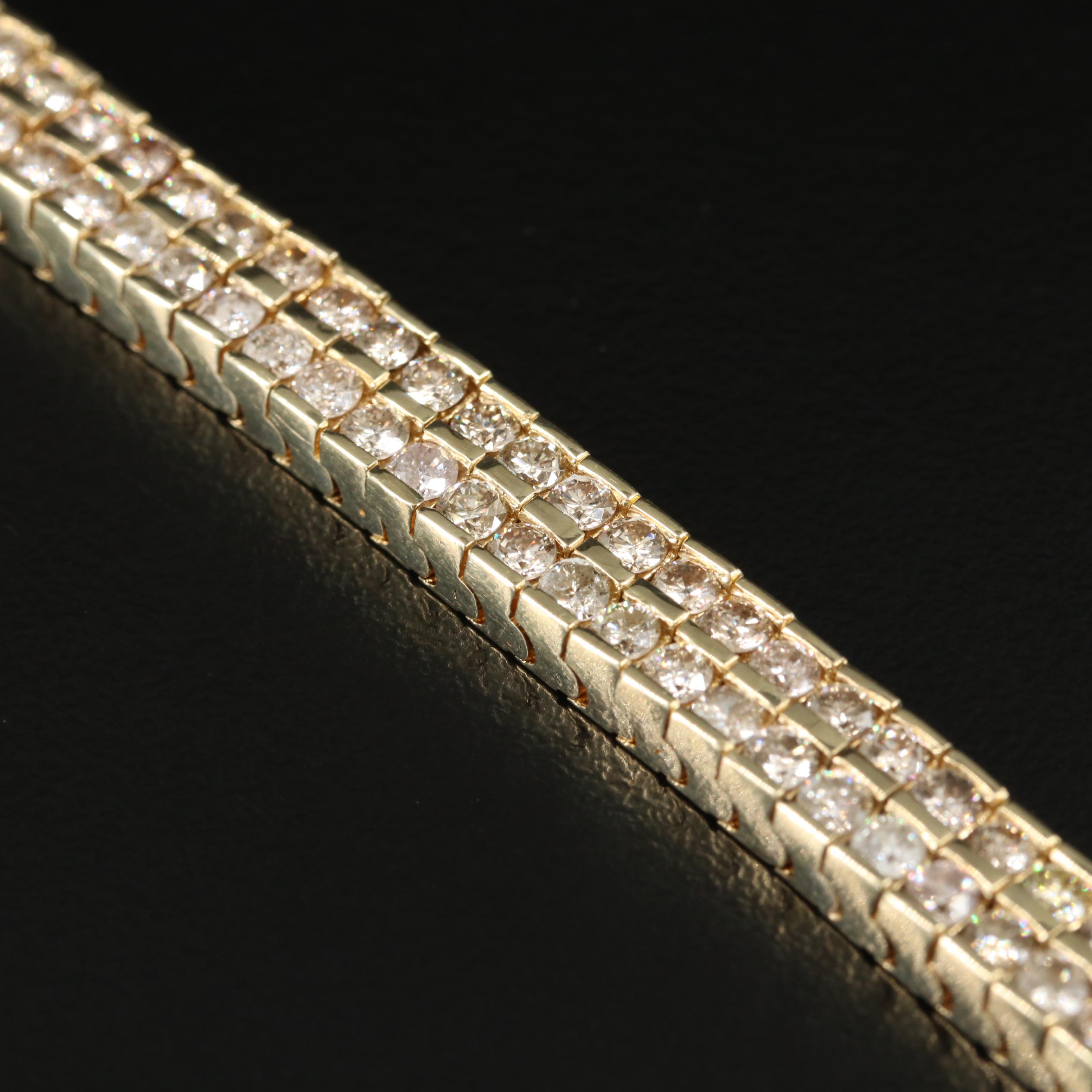 14K 7.03 CTW Diamond Tennis Bracelet