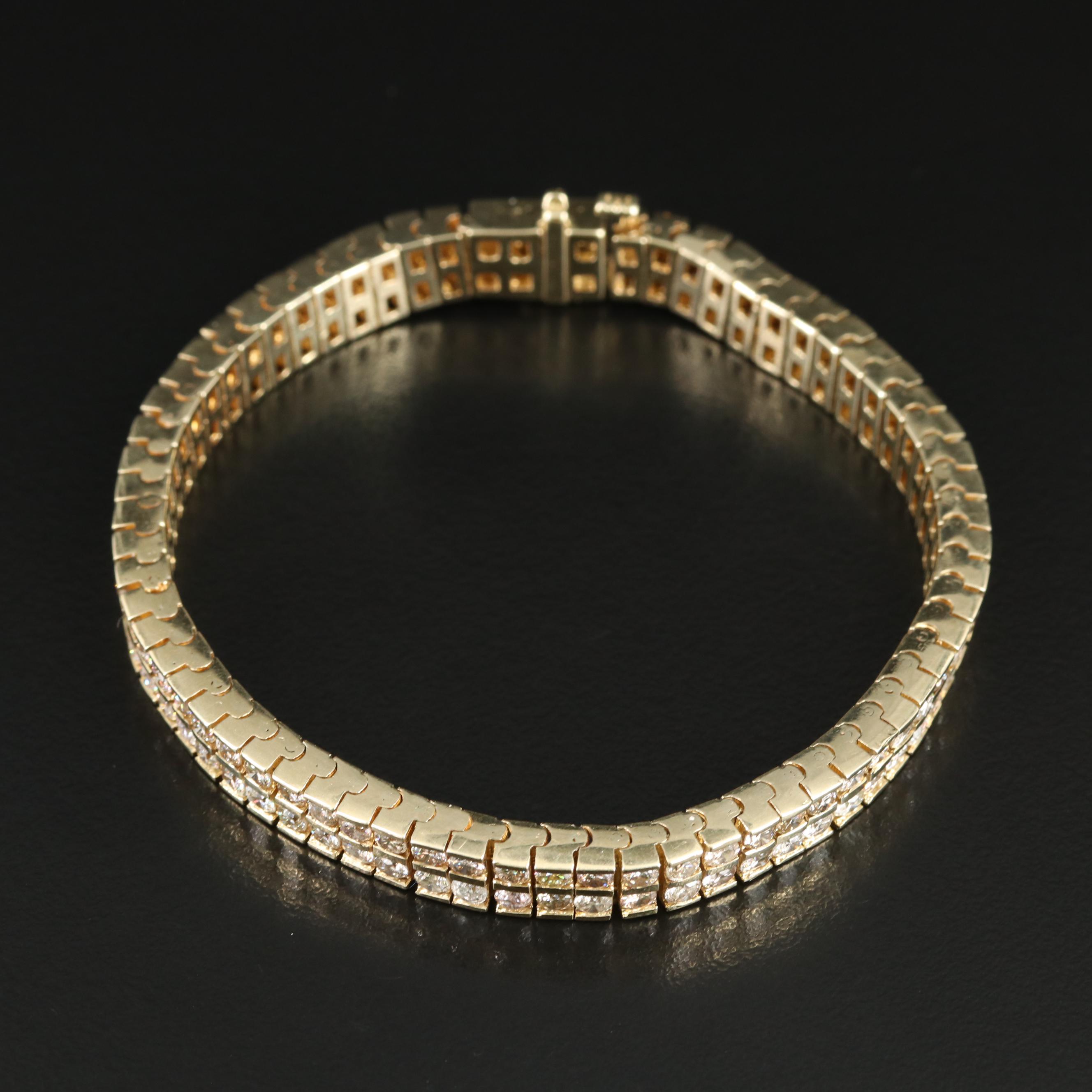 14K 7.03 CTW Diamond Tennis Bracelet