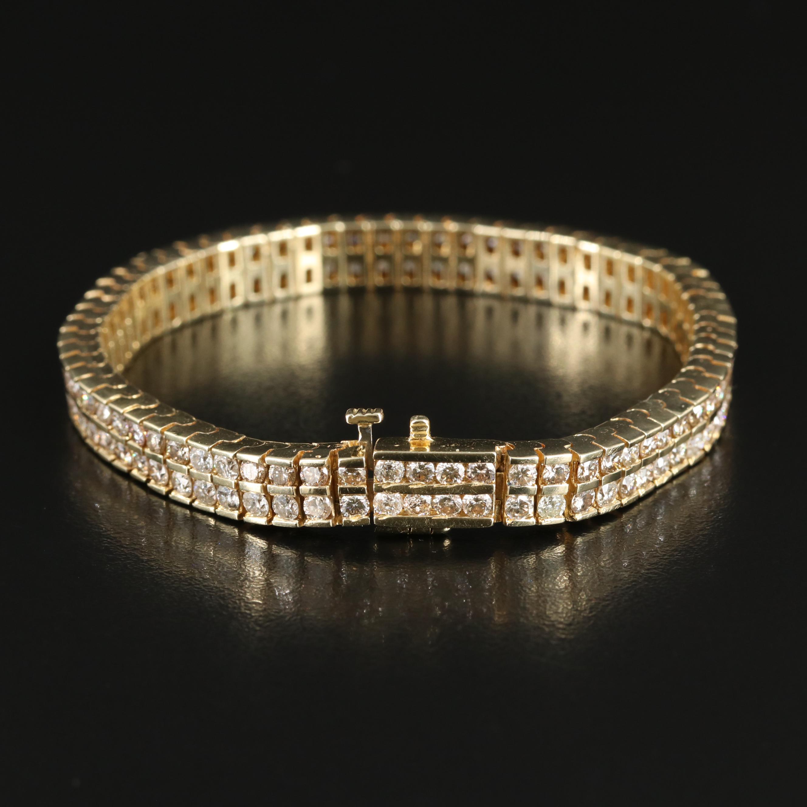 14K 7.03 CTW Diamond Tennis Bracelet