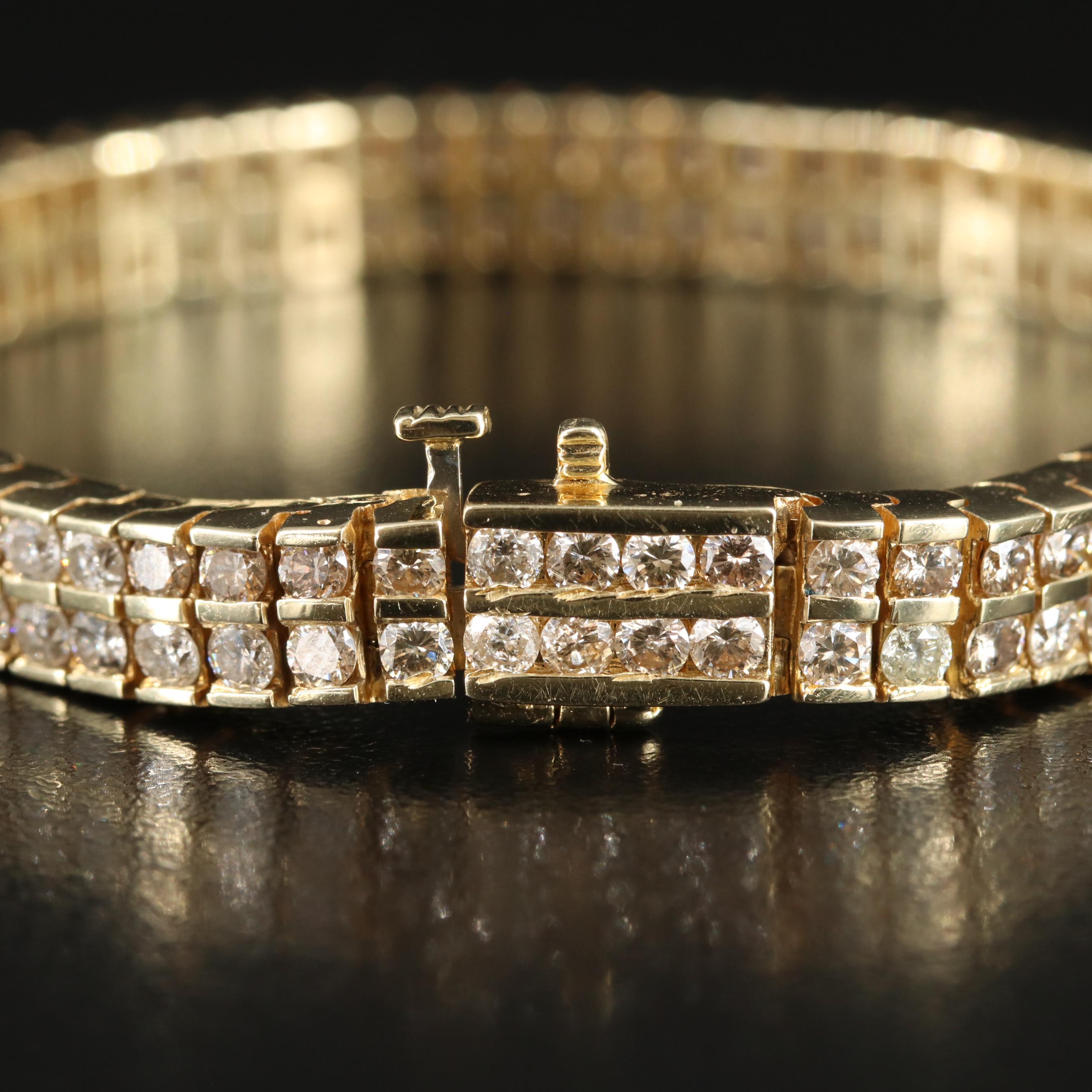 14K 7.03 CTW Diamond Tennis Bracelet