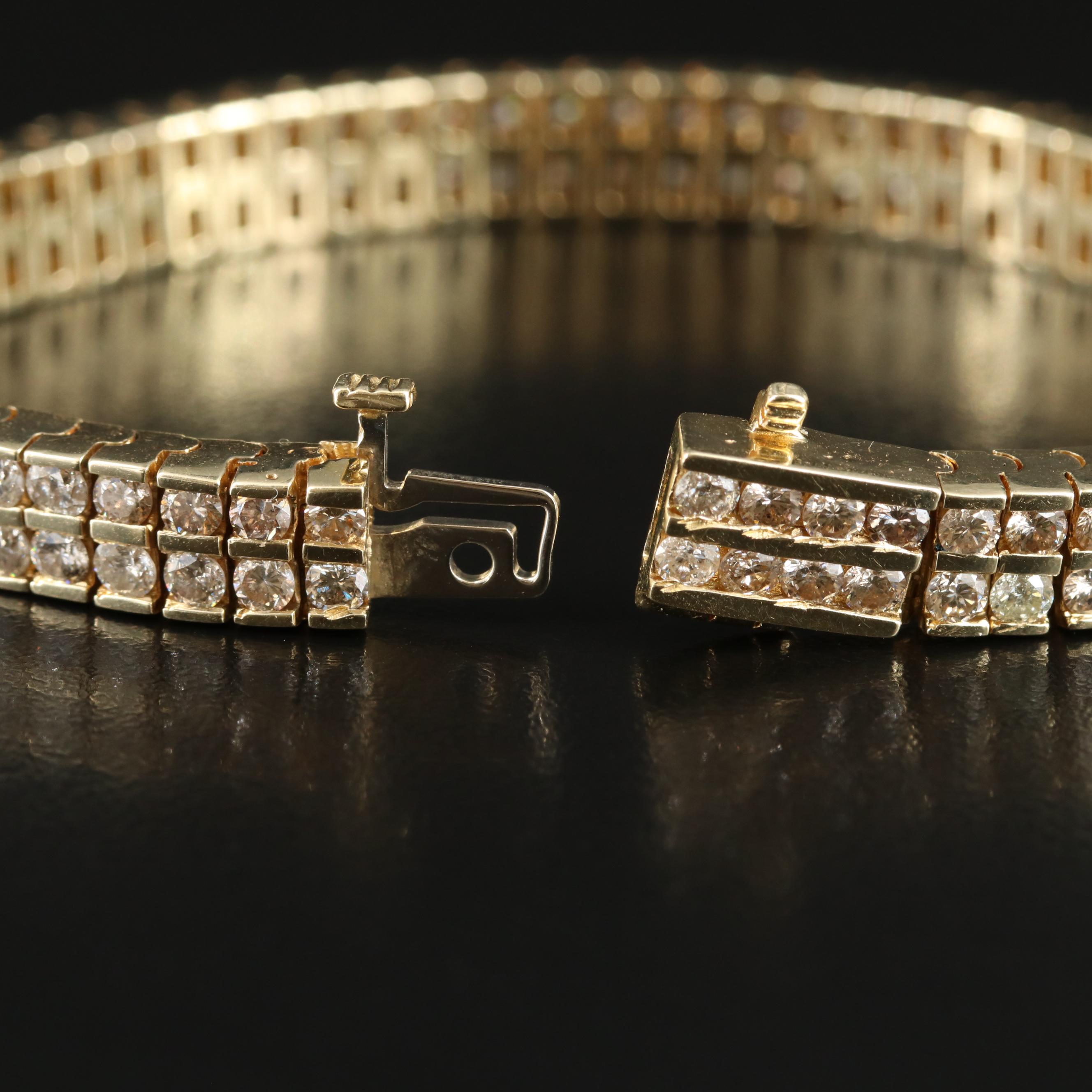 14K 7.03 CTW Diamond Tennis Bracelet