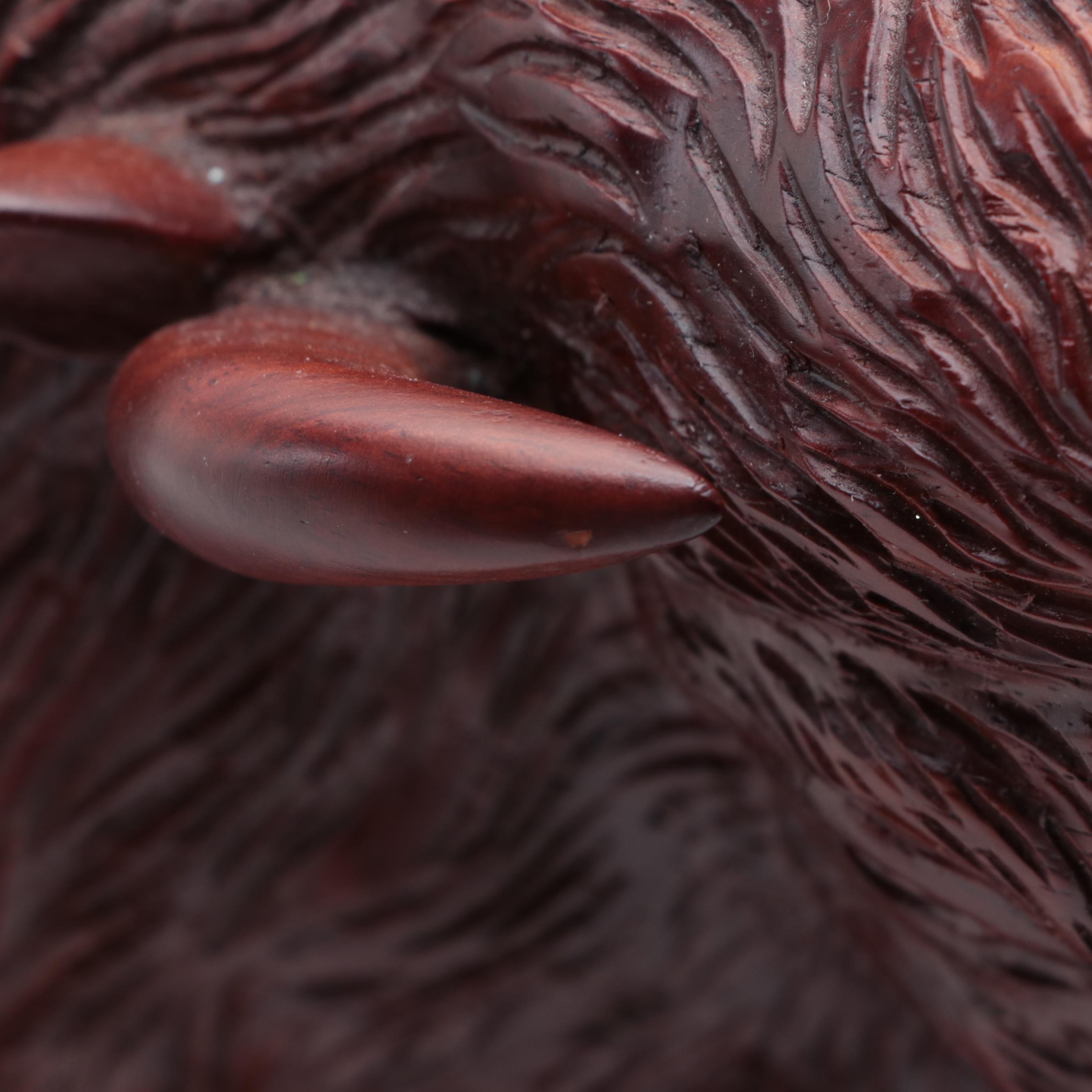 Carved Wooden Buffalo Figurine