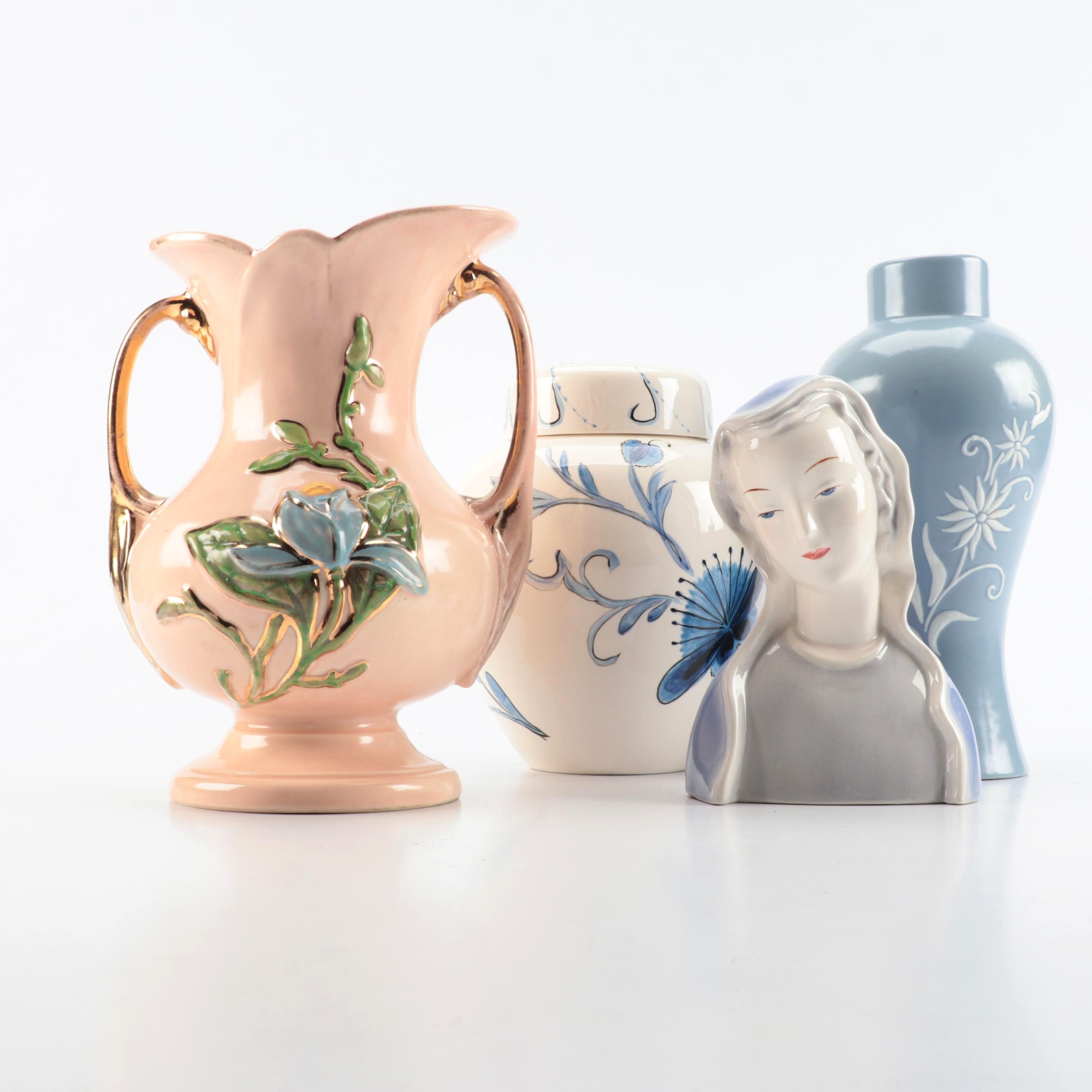 Abingdon Pottery Matte Glaze Vase and More, 20th Century