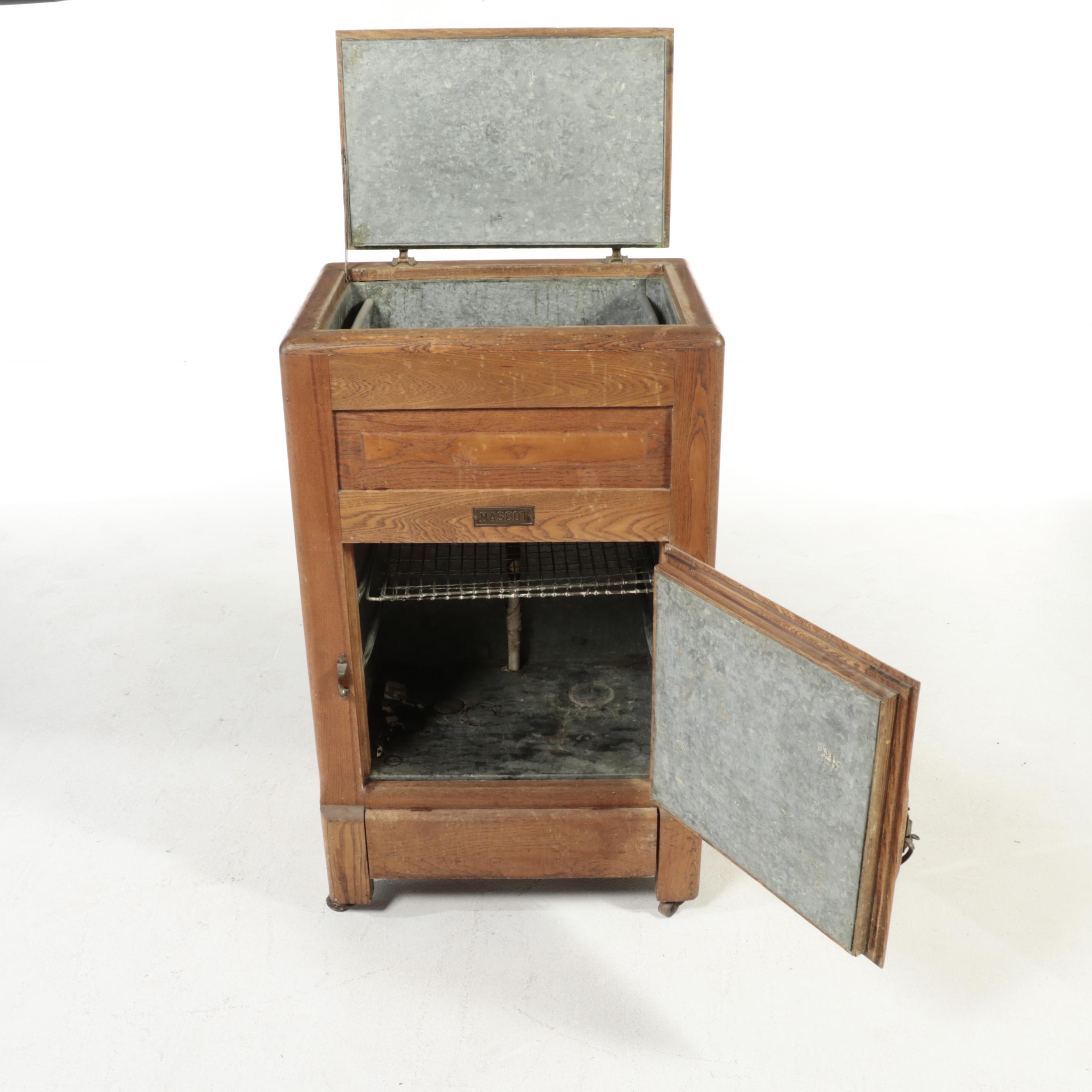 Mascot Oak Ice Box, Late 19th/Early 20th Century