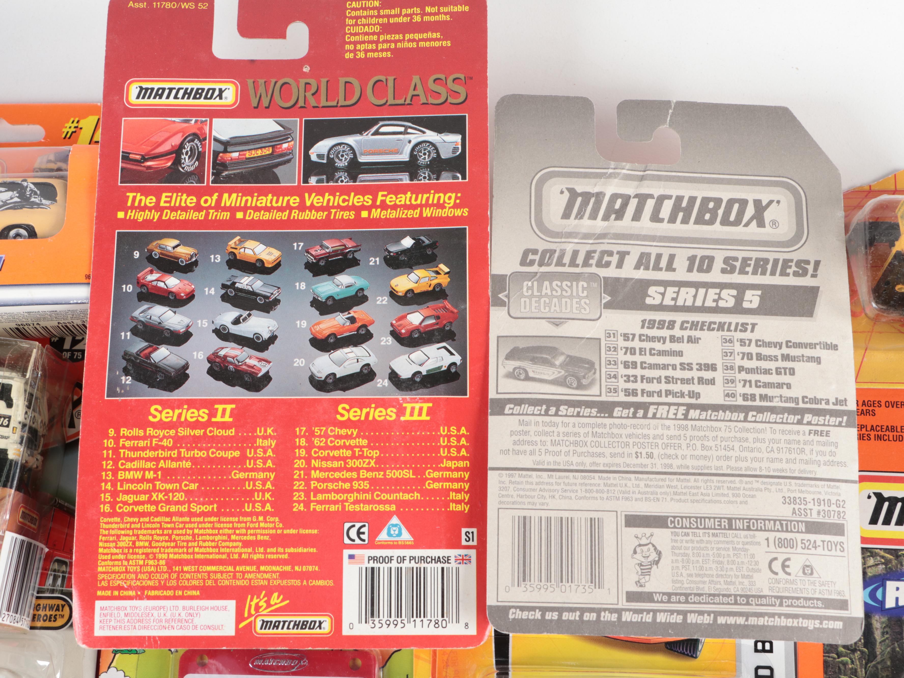 Matchbox World Class, Superfast, Barrett Jackson and More Diecast Vehicles