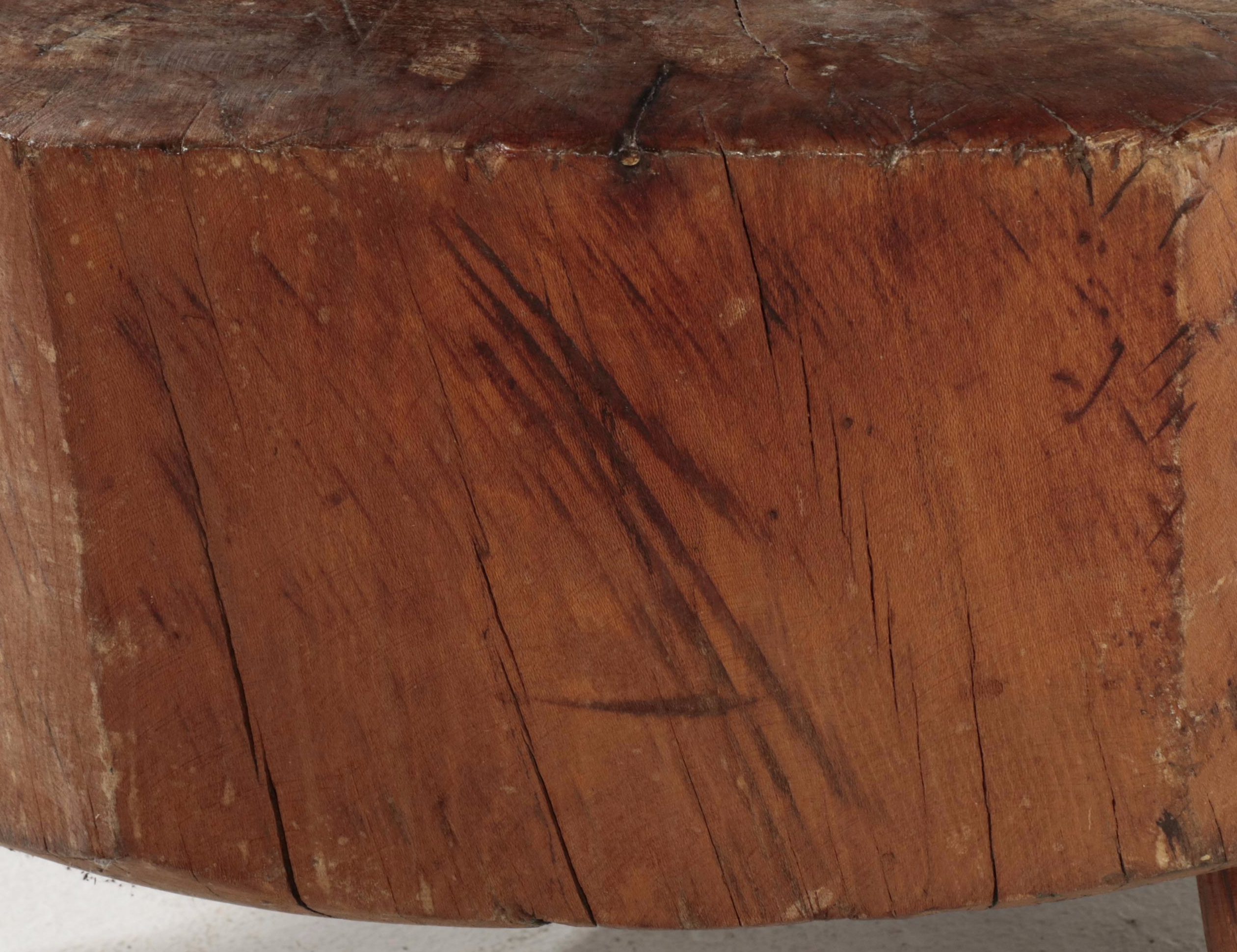 Maple and Oak Octagonal Butcher Block Table, Late 19th/Early 20th Century