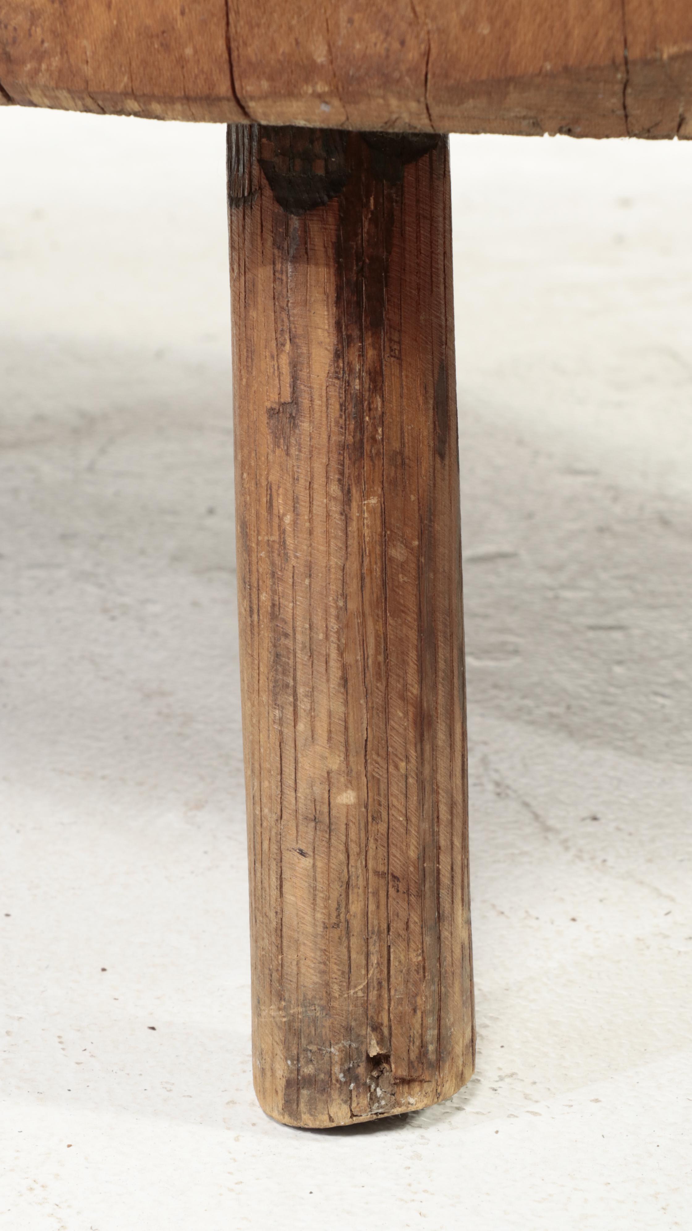 Maple and Oak Octagonal Butcher Block Table, Late 19th/Early 20th Century