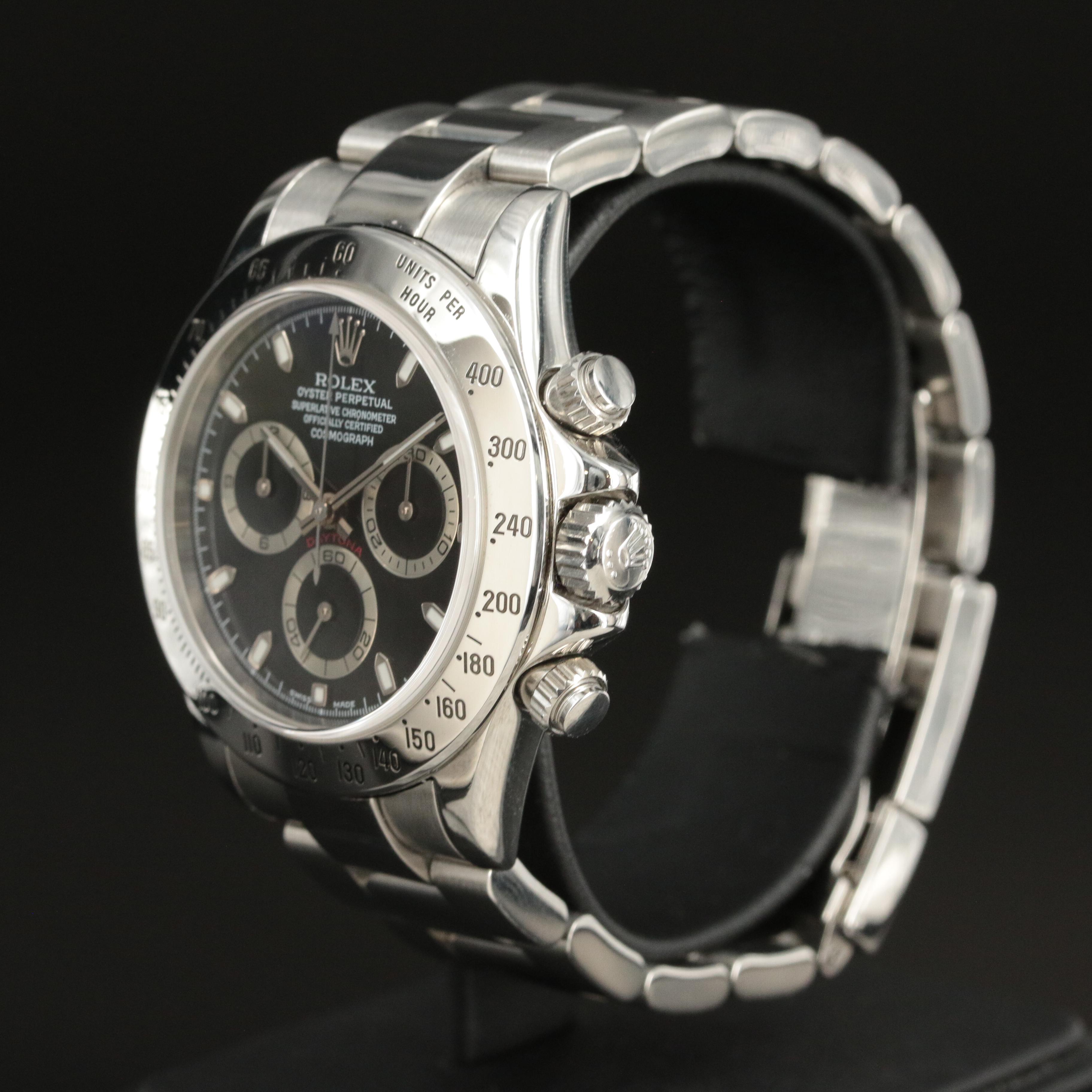 2001 Rolex Daytona Cosmograph Stainless Steel Watch